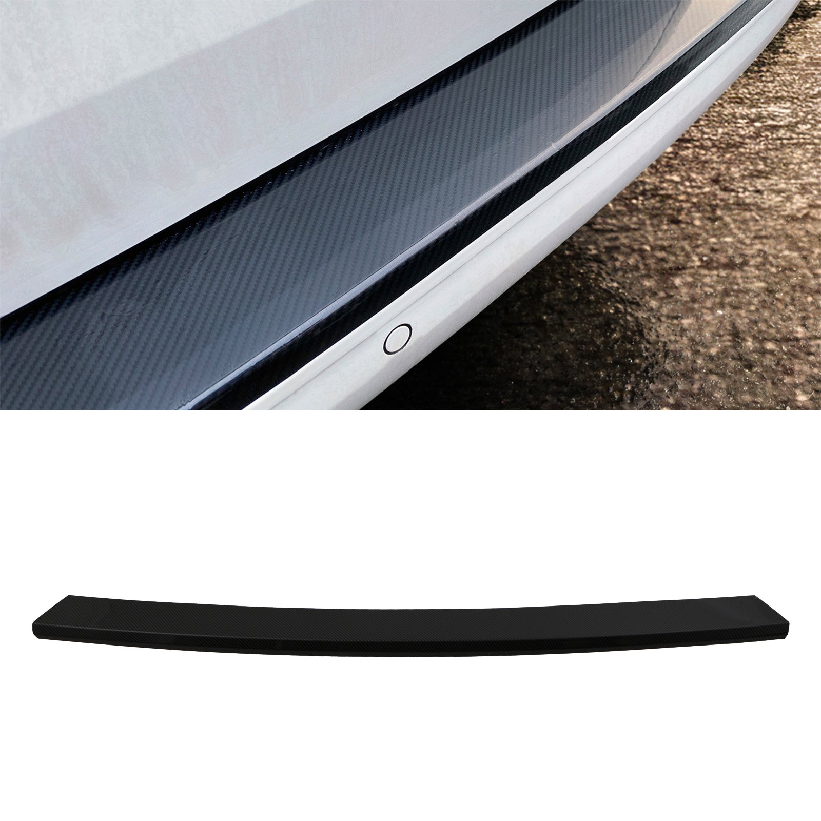 VW Transporter T5 & T6 03-21 Carbon Look Rear Bumper Protection Cover