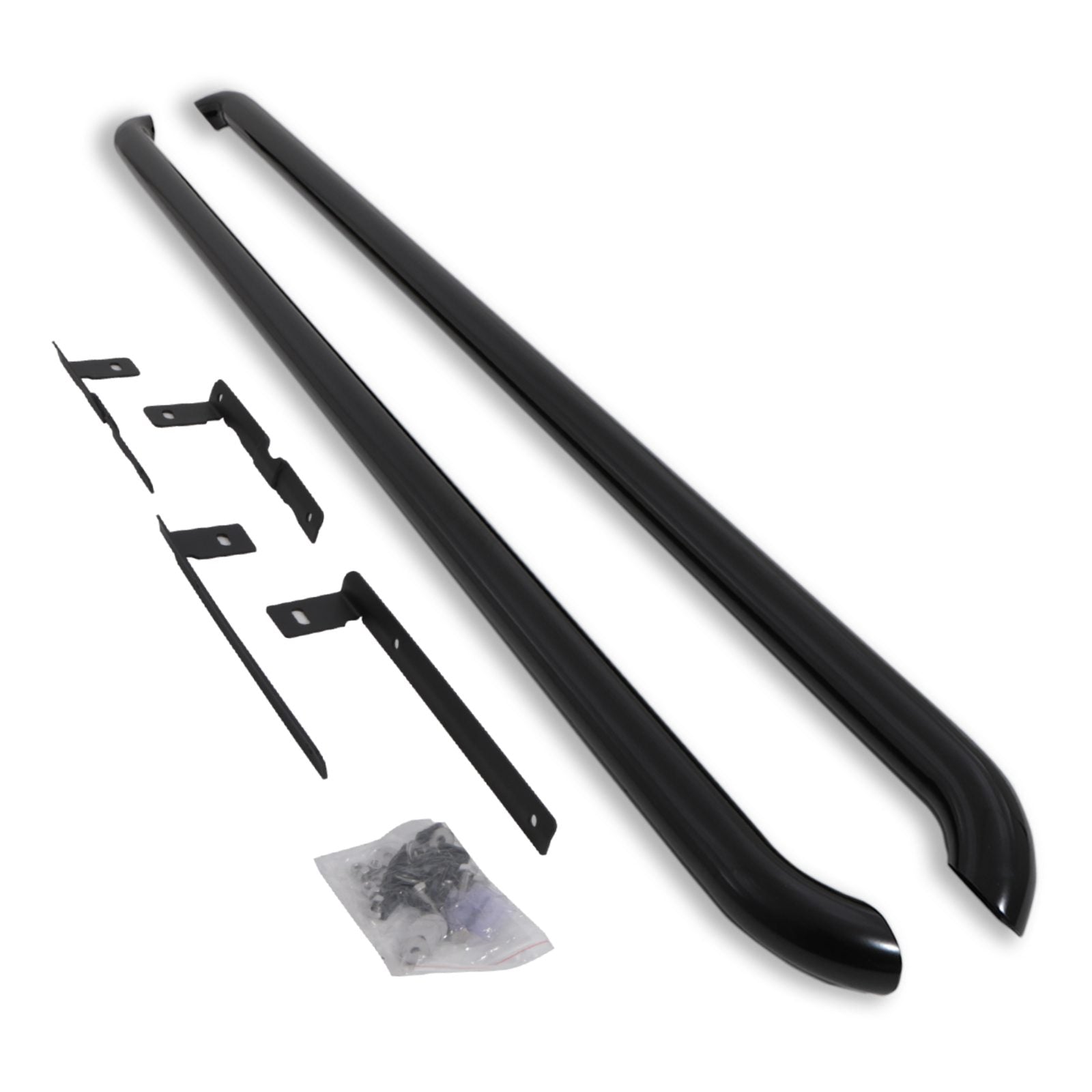 VW Transporter T5 & T6 LWB 03+ Gloss Black Side Bars