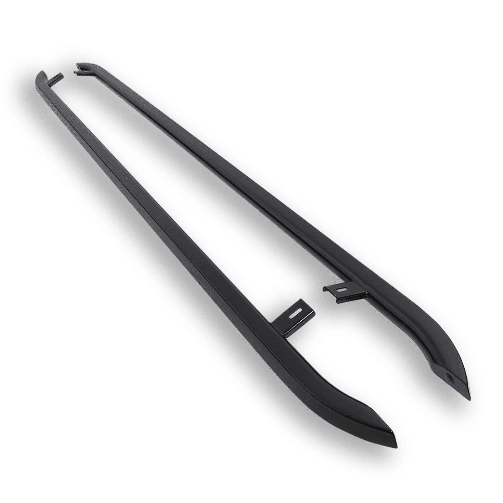 VW Transporter T5 & T6 LWB 03+ Gloss Black Trapezoid Side Bars