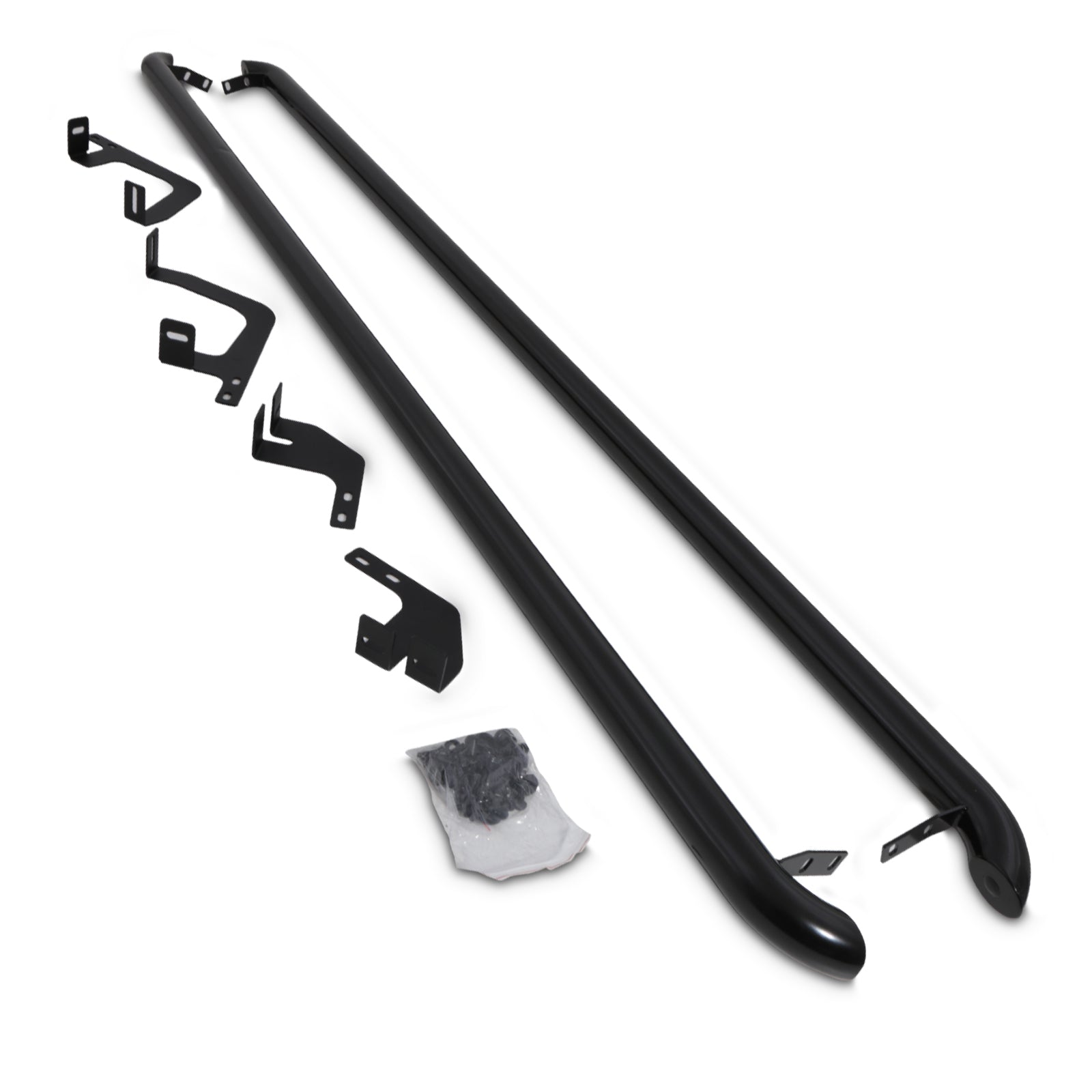 Ford Transit Custom SWB 18-21 Gloss Black Side Bars
