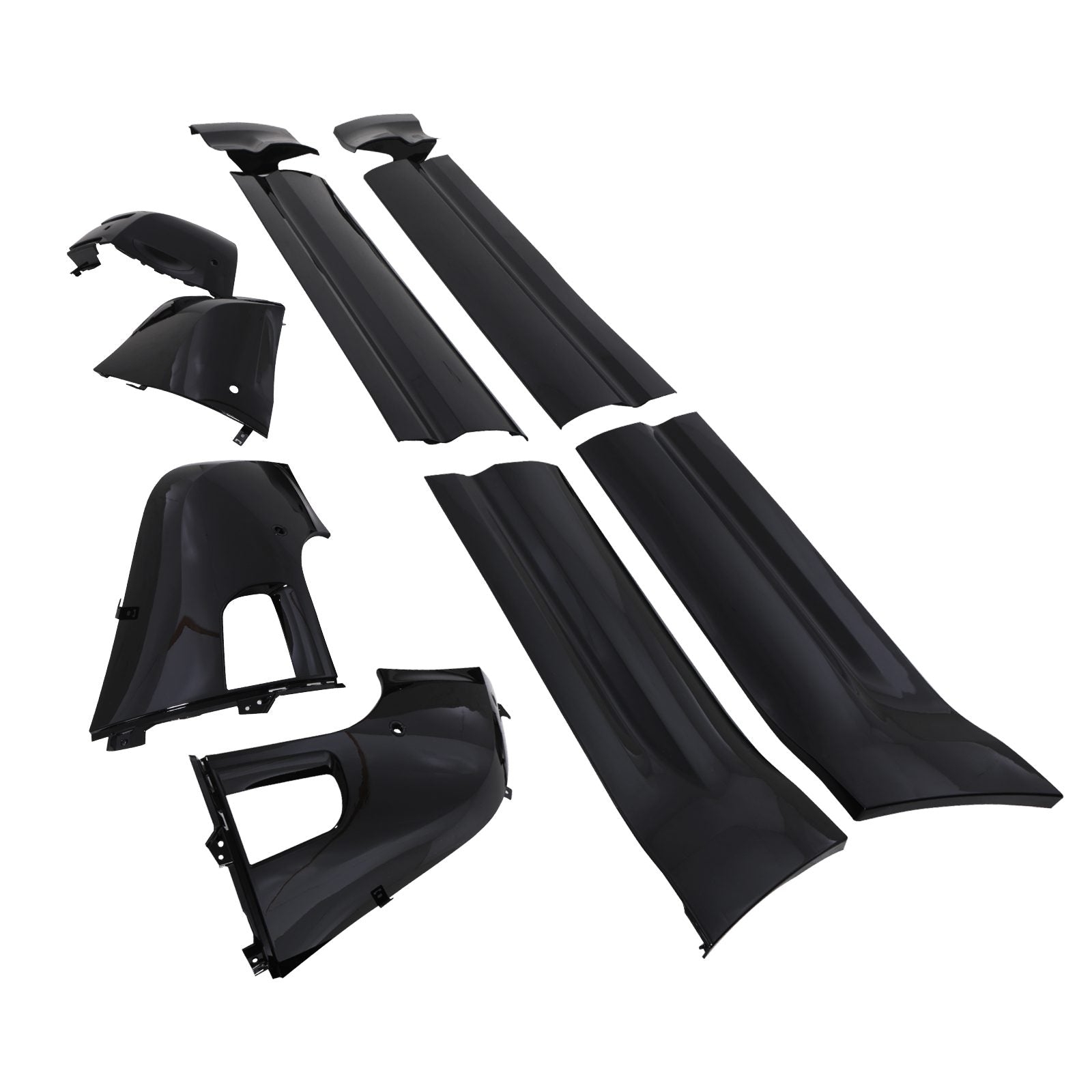 Predator 4x4 10 Piece Gloss Black Door Panel Trim Kit To Fit Land Rover Defender 110 L663 2020+