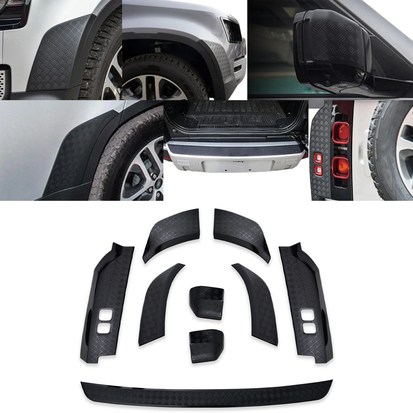 Predator 4x4 9 Piece Chequer Plate Body Kit To Fit Land Rover Defender 90 L663 2020+