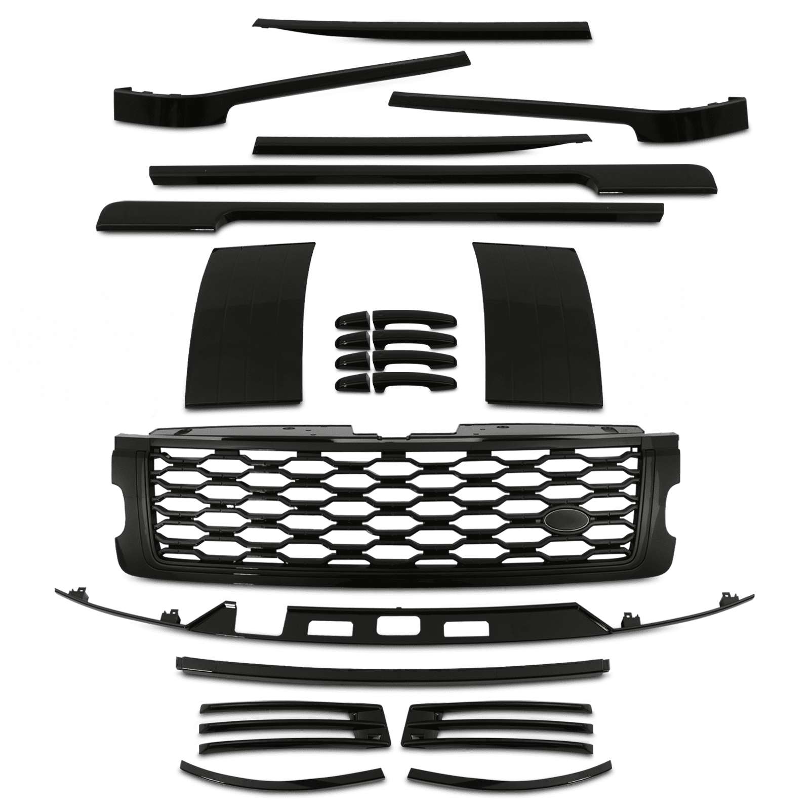 Predator 4x4 Black Pack Full Body Trim Kit To Fit Range Rover Vogue L405 2018-21