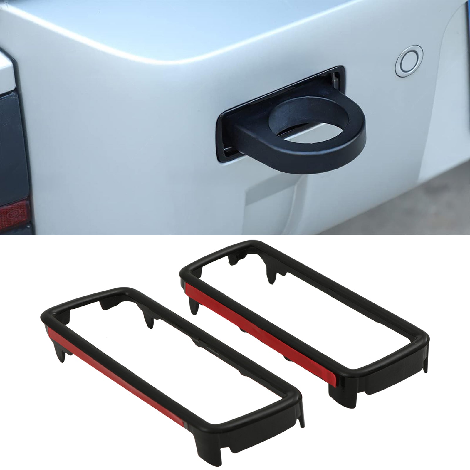 Predator 4x4 Gloss Black Tow Hook Trim Cover To Fit Land Rover Defender L663 2020+