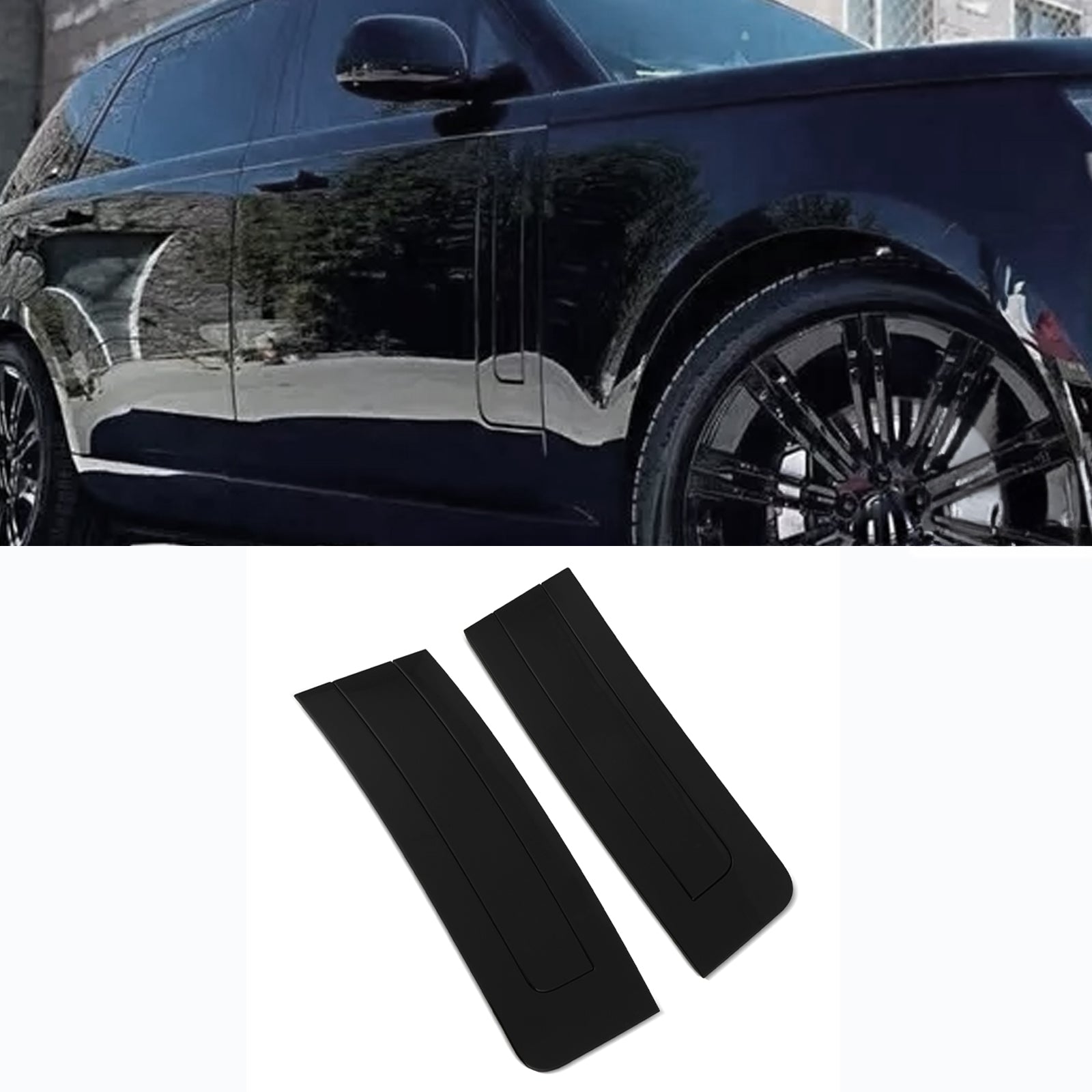 Predator 4x4 Gloss Black SV Style Side Vents To Fit Range Rover Vogue L460 2022+