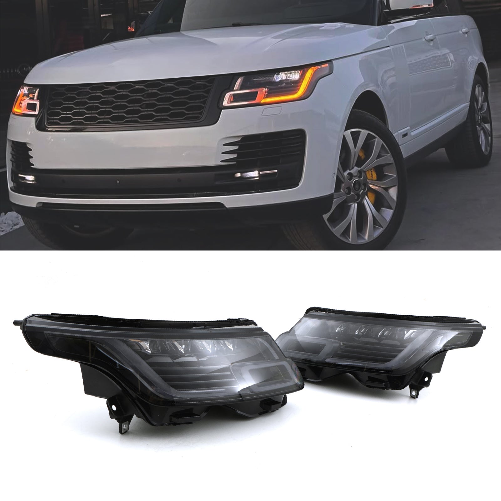 Predator 4x4 Front LED Headlights To Fit Range Rover Vogue L405 17-21
