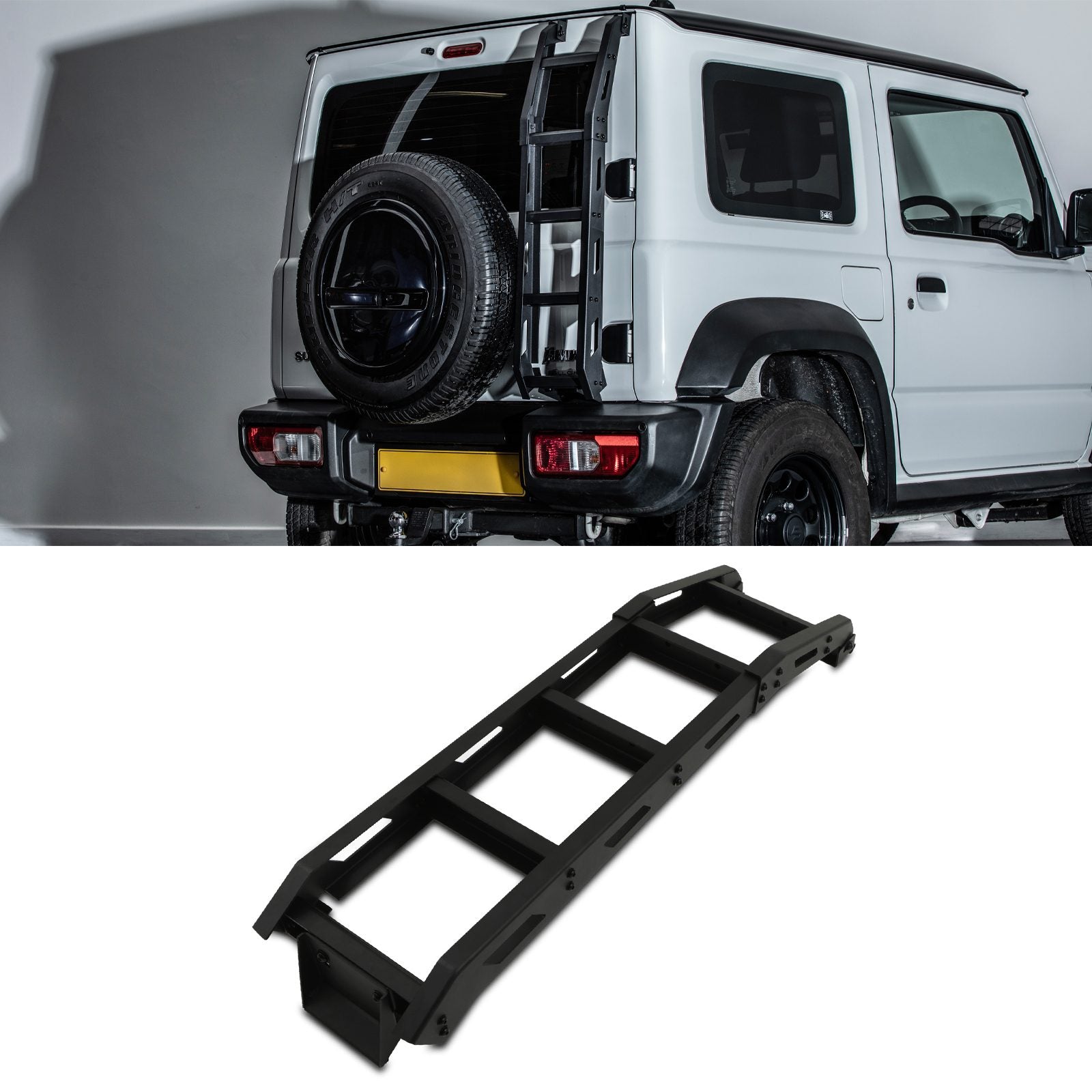 Suzuki Jimny JB64 2018+ Black Rear Mounted Roof Ladder