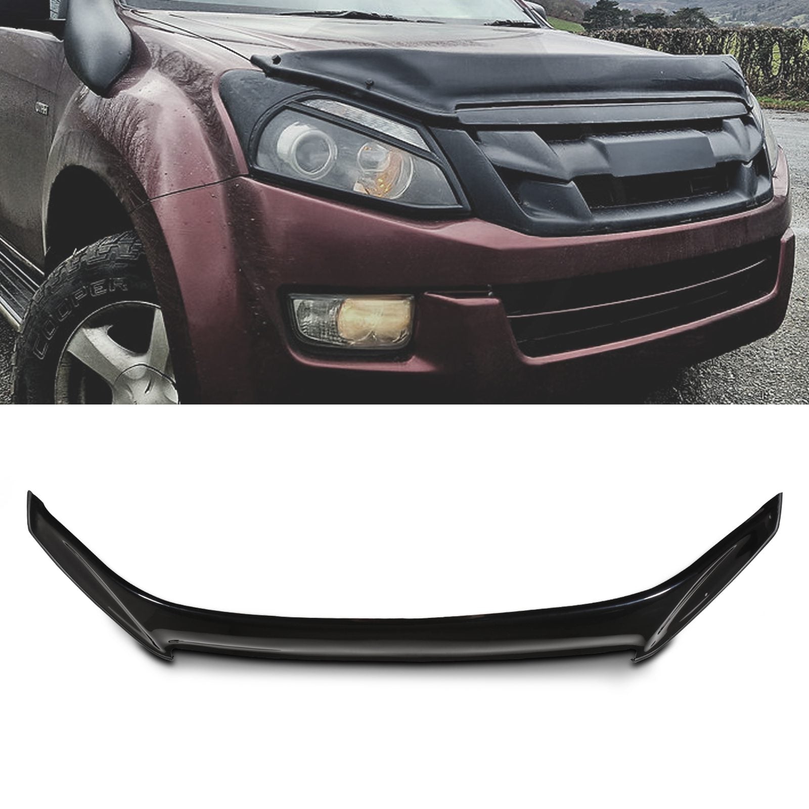 Isuzu D Max RT 11-14 Black Bonnet Guard Protector