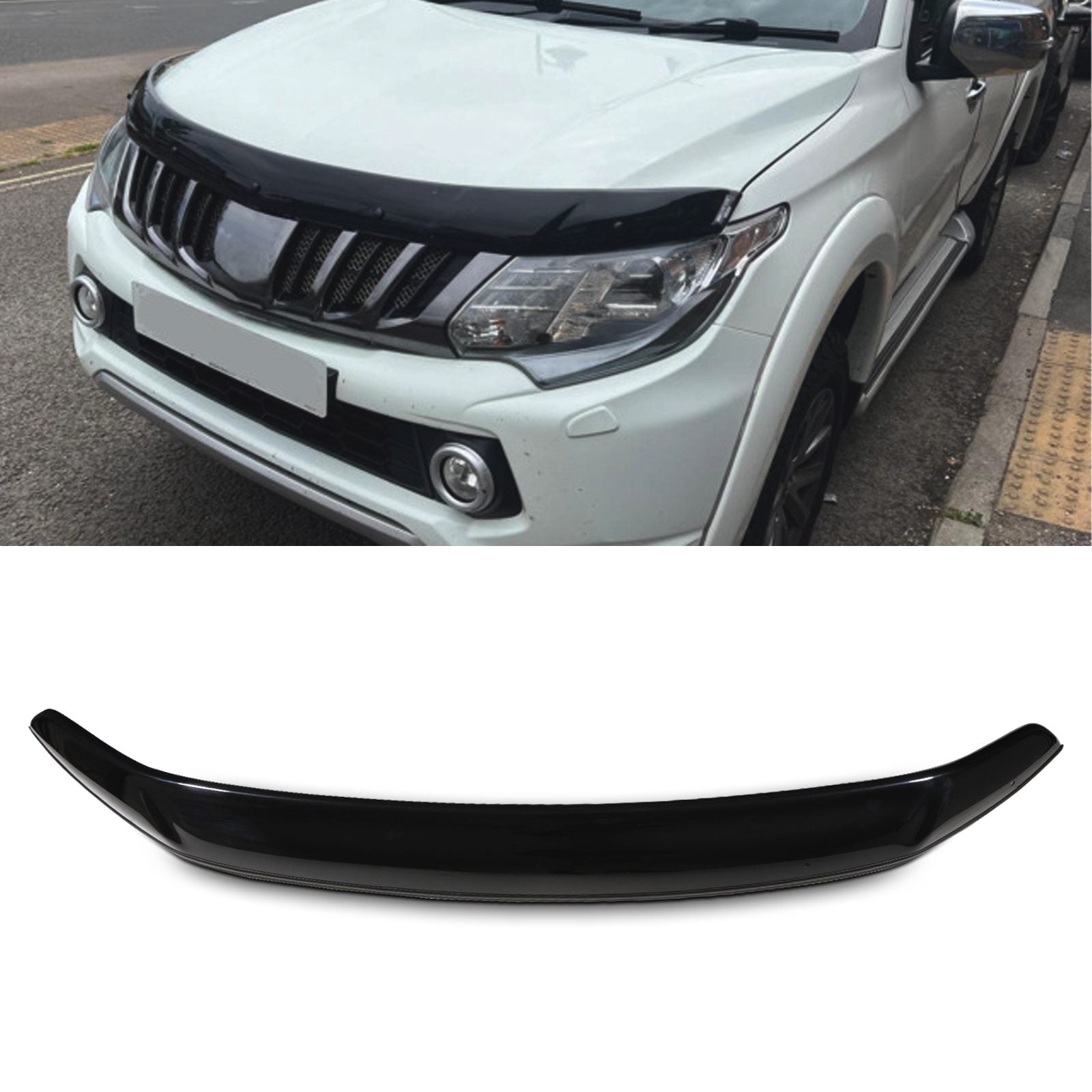 Mitsubishi L200 Triton 19-23 Black Bonnet Guard Protector