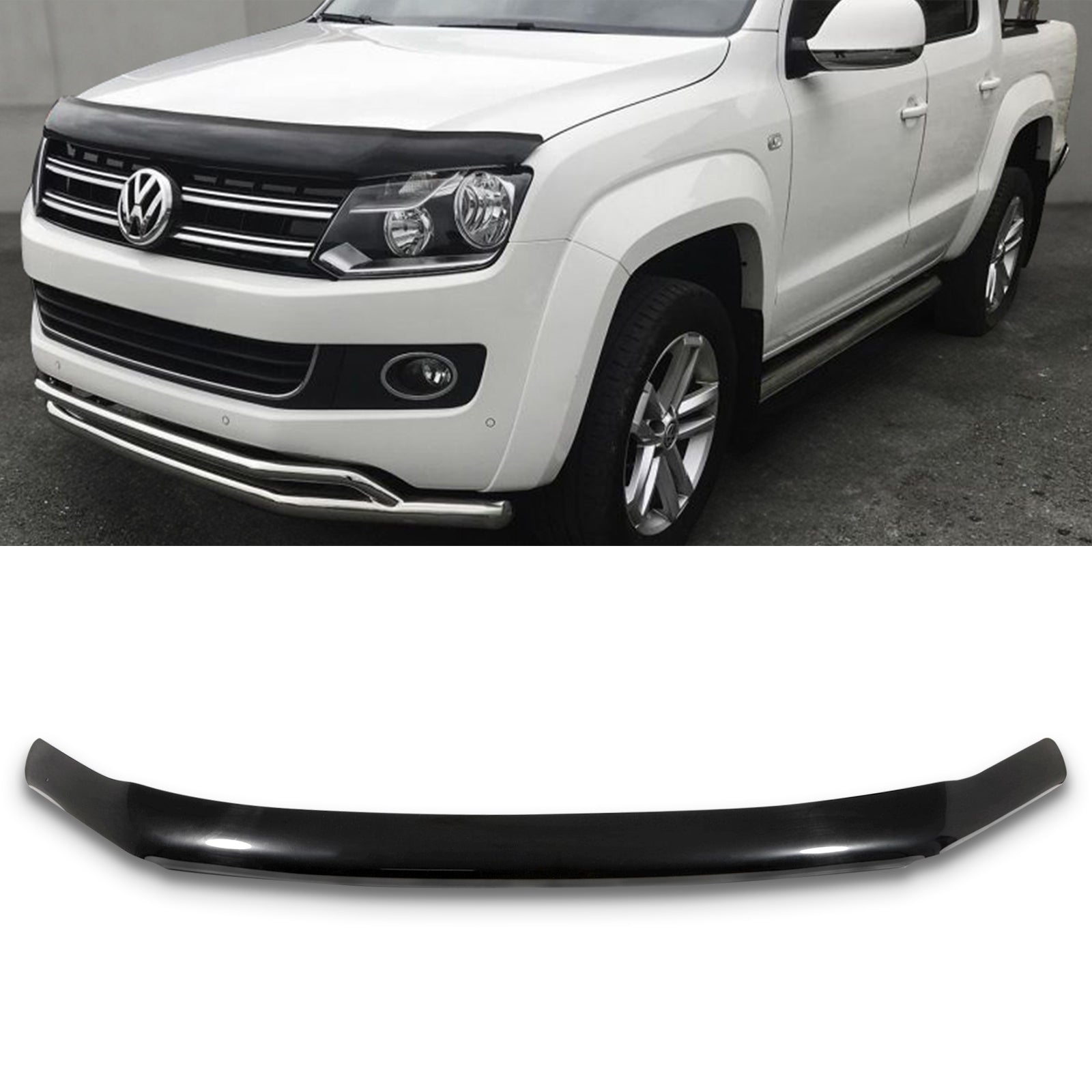 Volkswagen VW Amarok MK1 10-20 Black Bonnet Guard Protector
