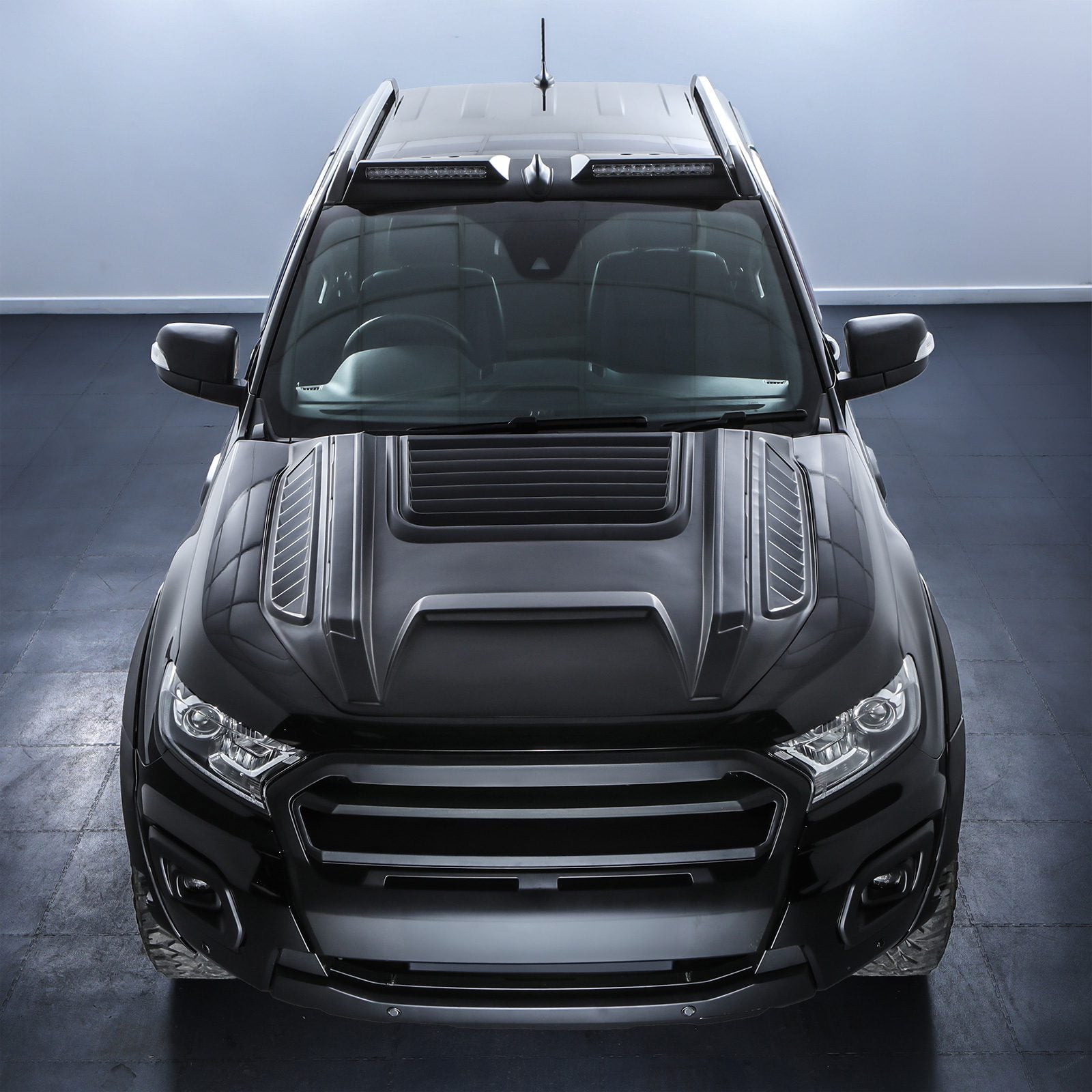 Ford Ranger T7 T8 15-21 Matte Black Bonnet Scoop Cover
