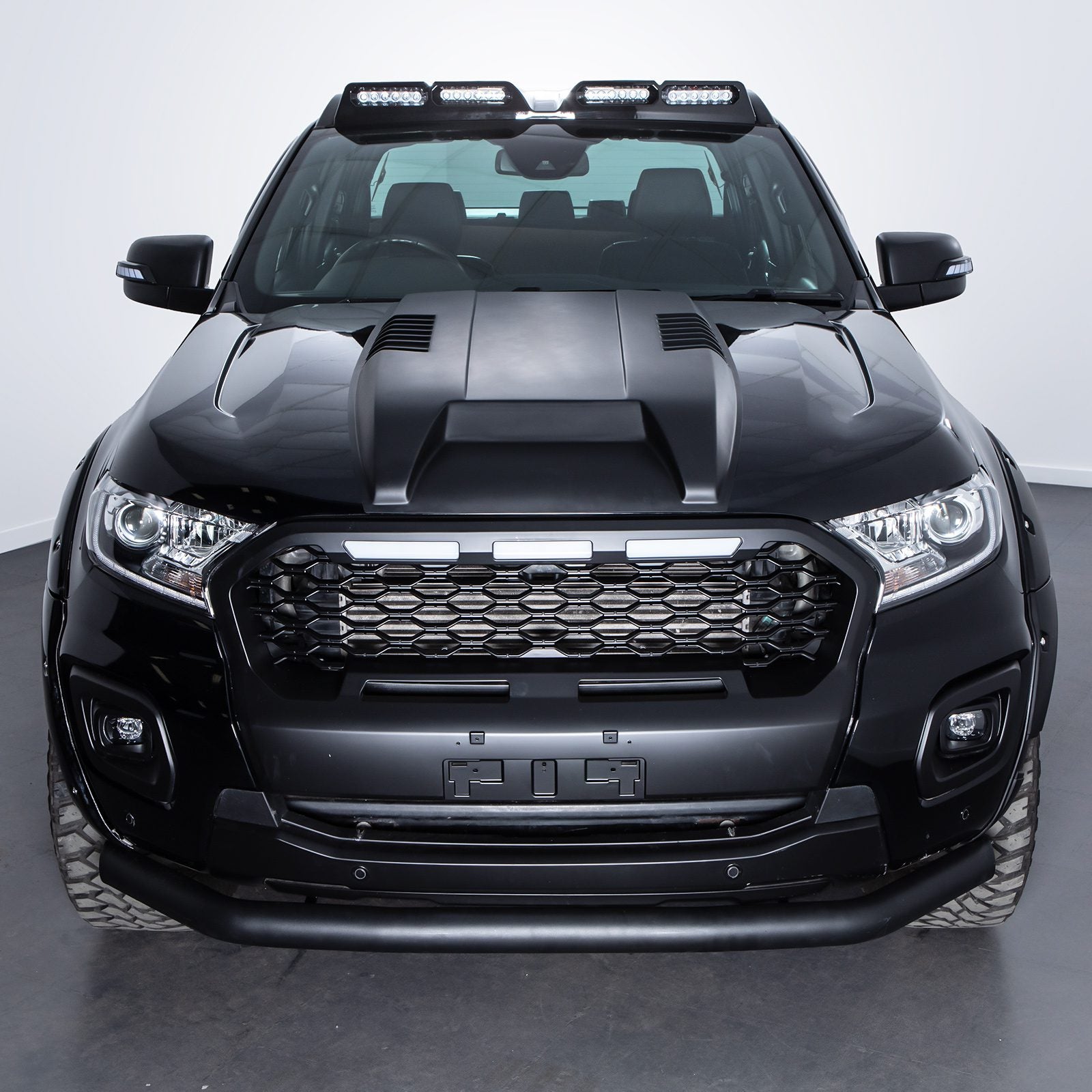 Ford Ranger T7 T8 15-22 Matte Black Raptor Style Bonnet Vent Cover