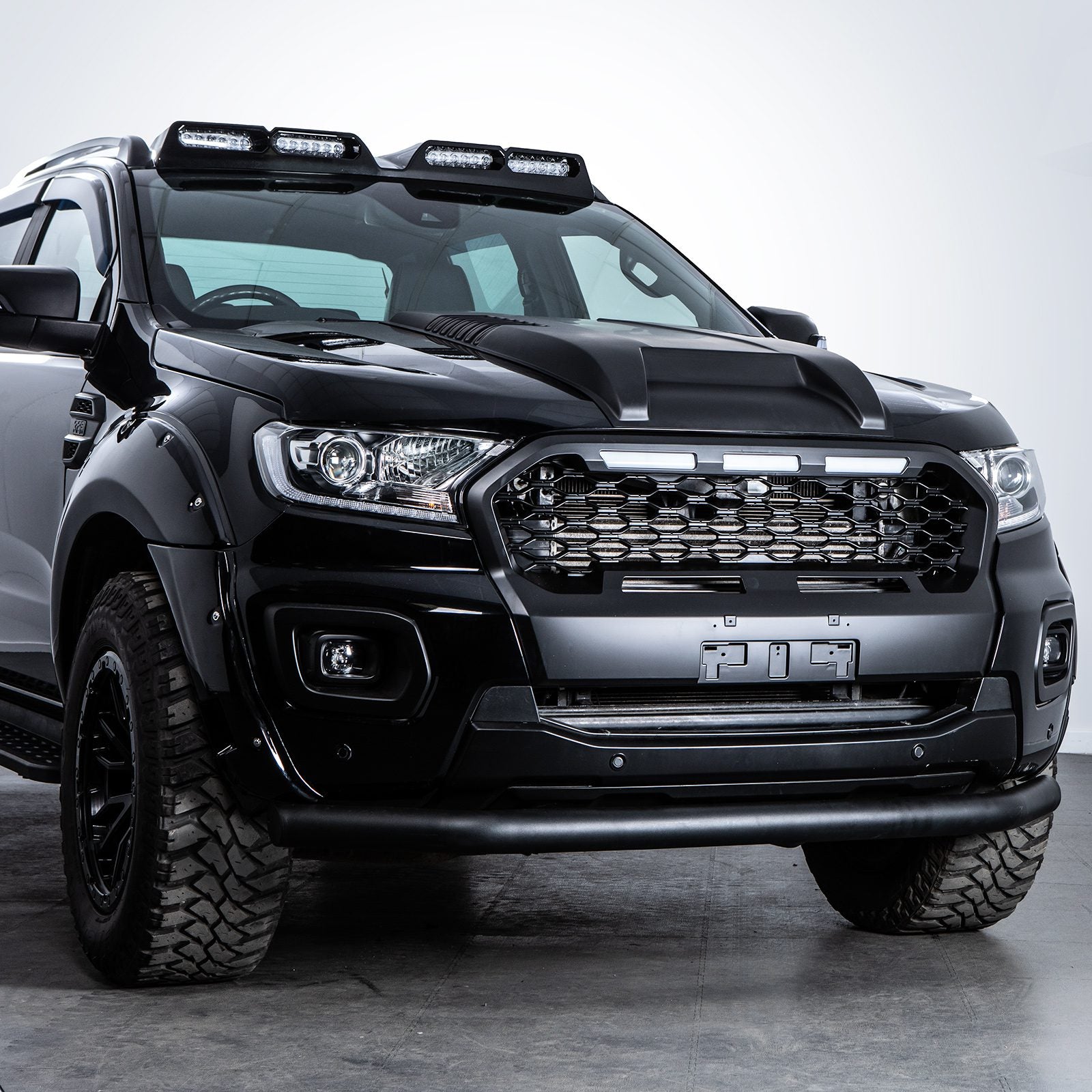 Ford Ranger T7 T8 15-22 Matte Black Raptor Style Bonnet Vent Cover