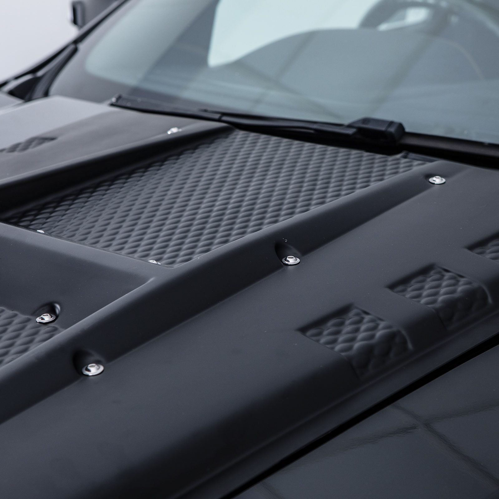 Ford Ranger T7 T8 15-21 Matte Black Bonnet Vent Cover & Bolts