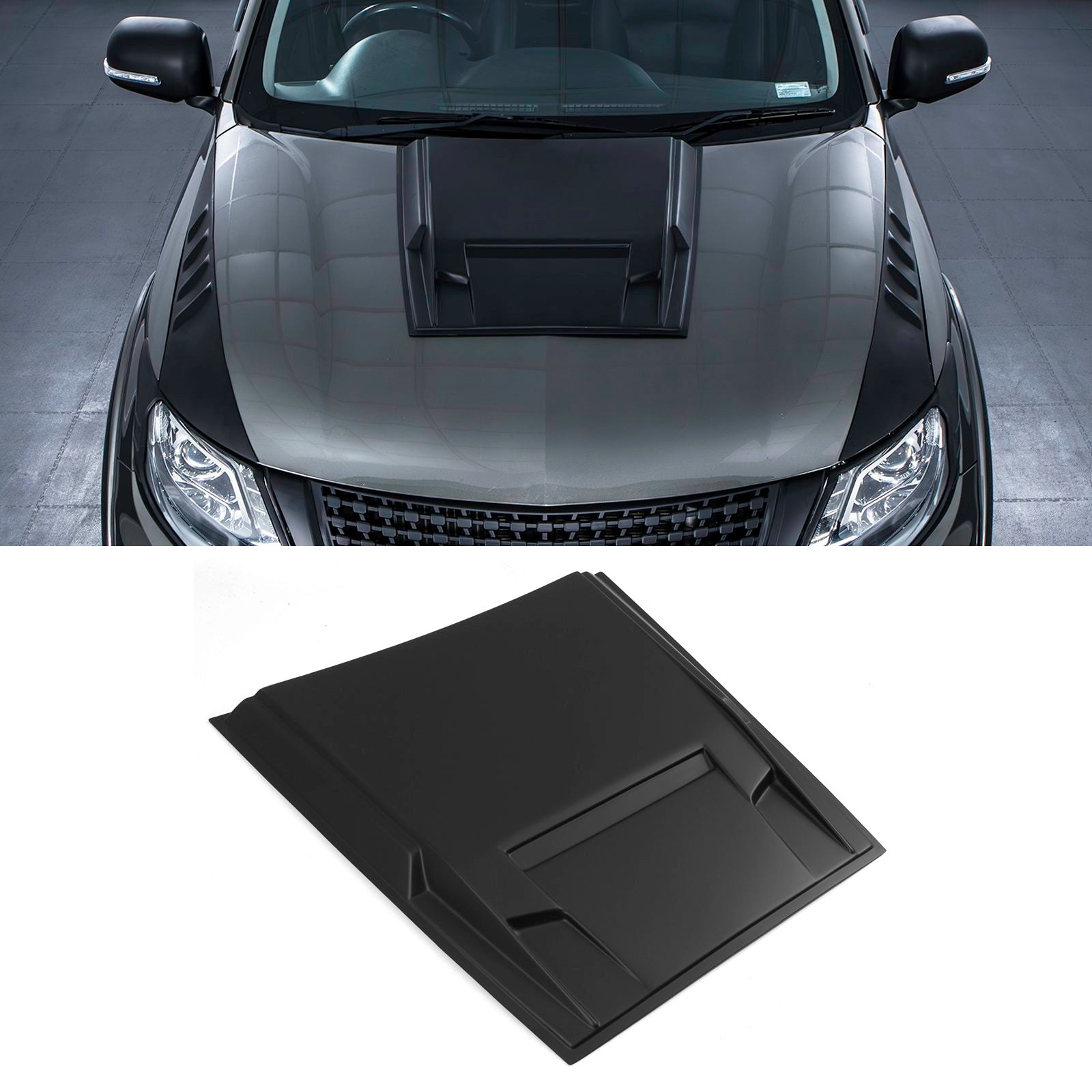 Mitsubishi L200 Triton 15-18 Black Bonnet Scoop