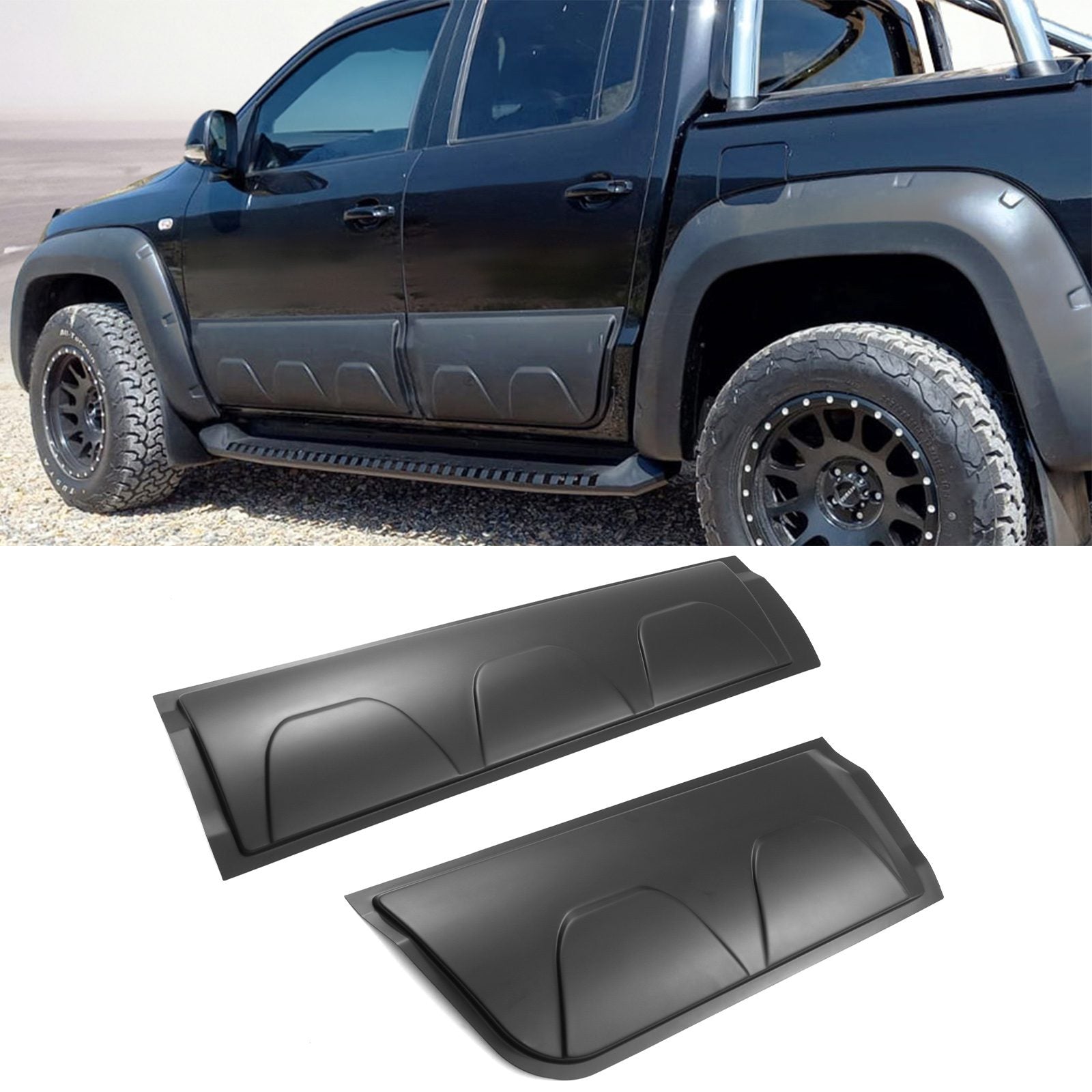 Volkswagen VW Amarok 10-20 4pc Matte Black Body Cladding Kit