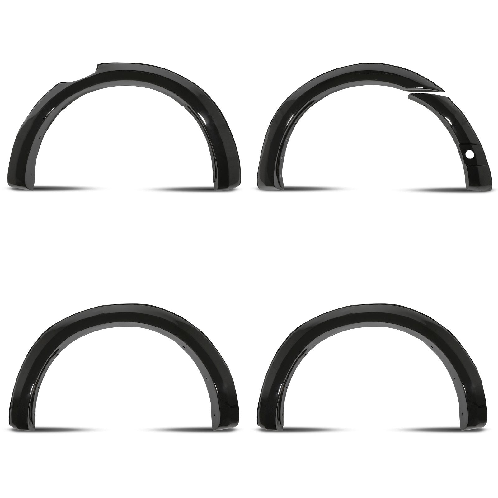 Ford Ranger T8 18-21 75mm Gloss Black Wheel Arch Kit With Sensor Holes