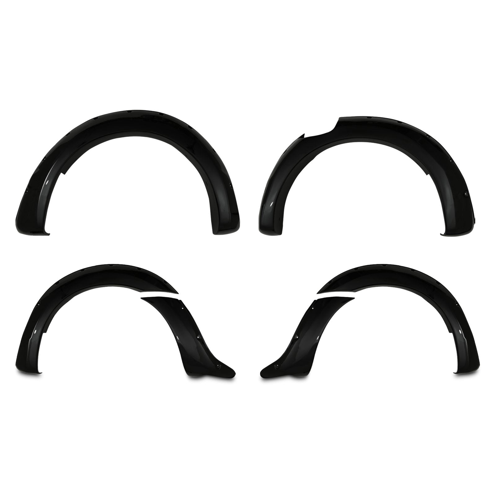 Ford Ranger T7 15-17 90mm Gloss Black Wheel Arch Kit
