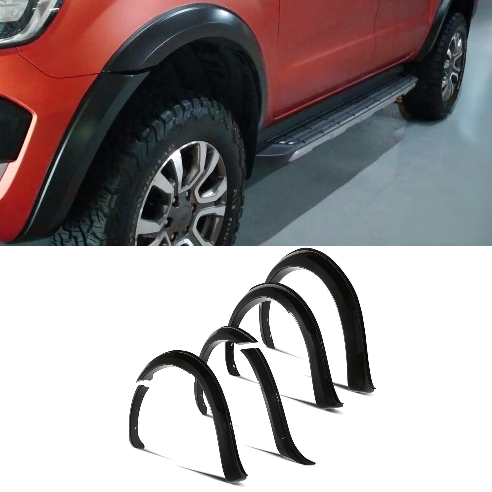Ford Ranger T7 15-17 60mm Gloss Black Wheel Arches