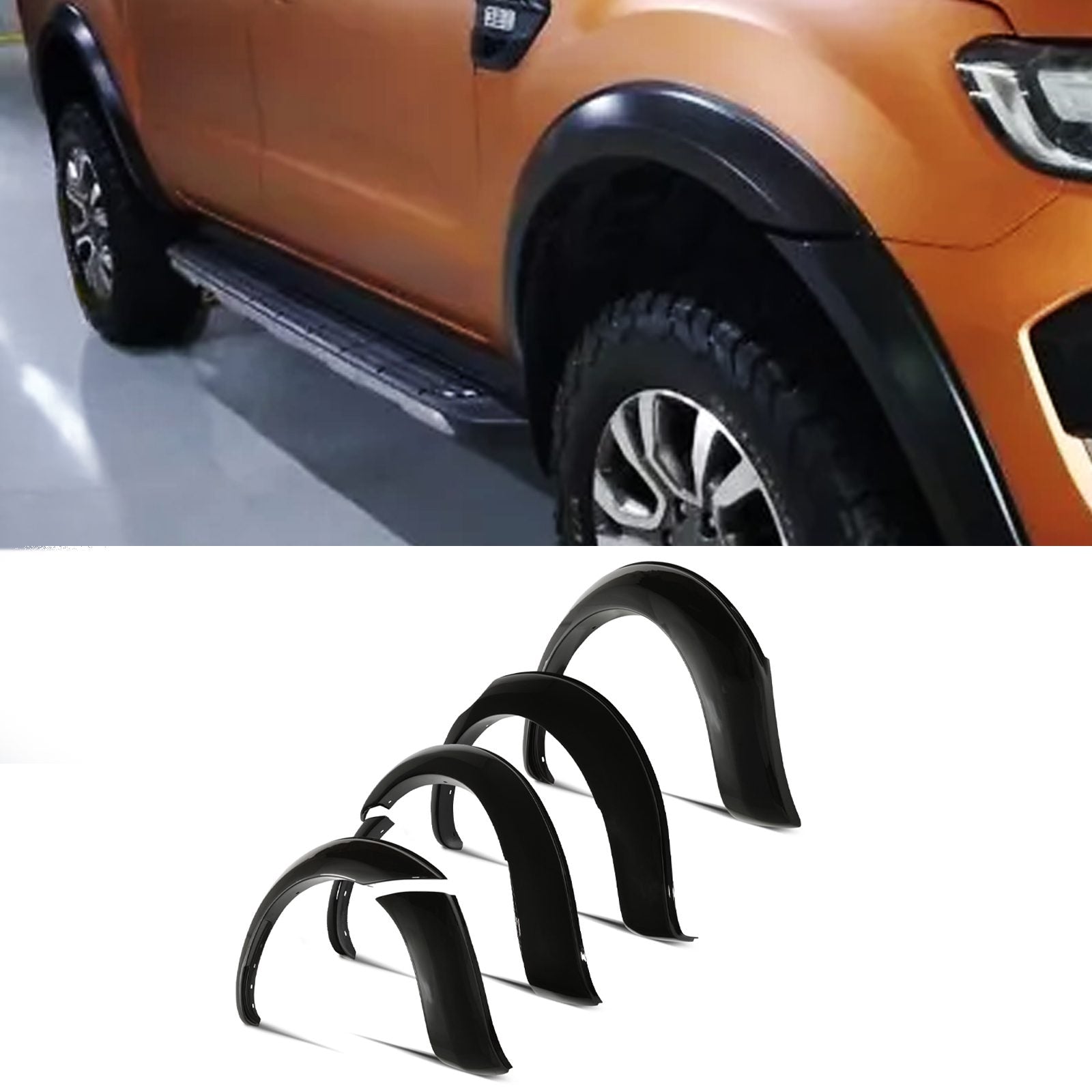 Ford Ranger T6 12-15 55mm OEM Style Gloss Black Wheel Arches