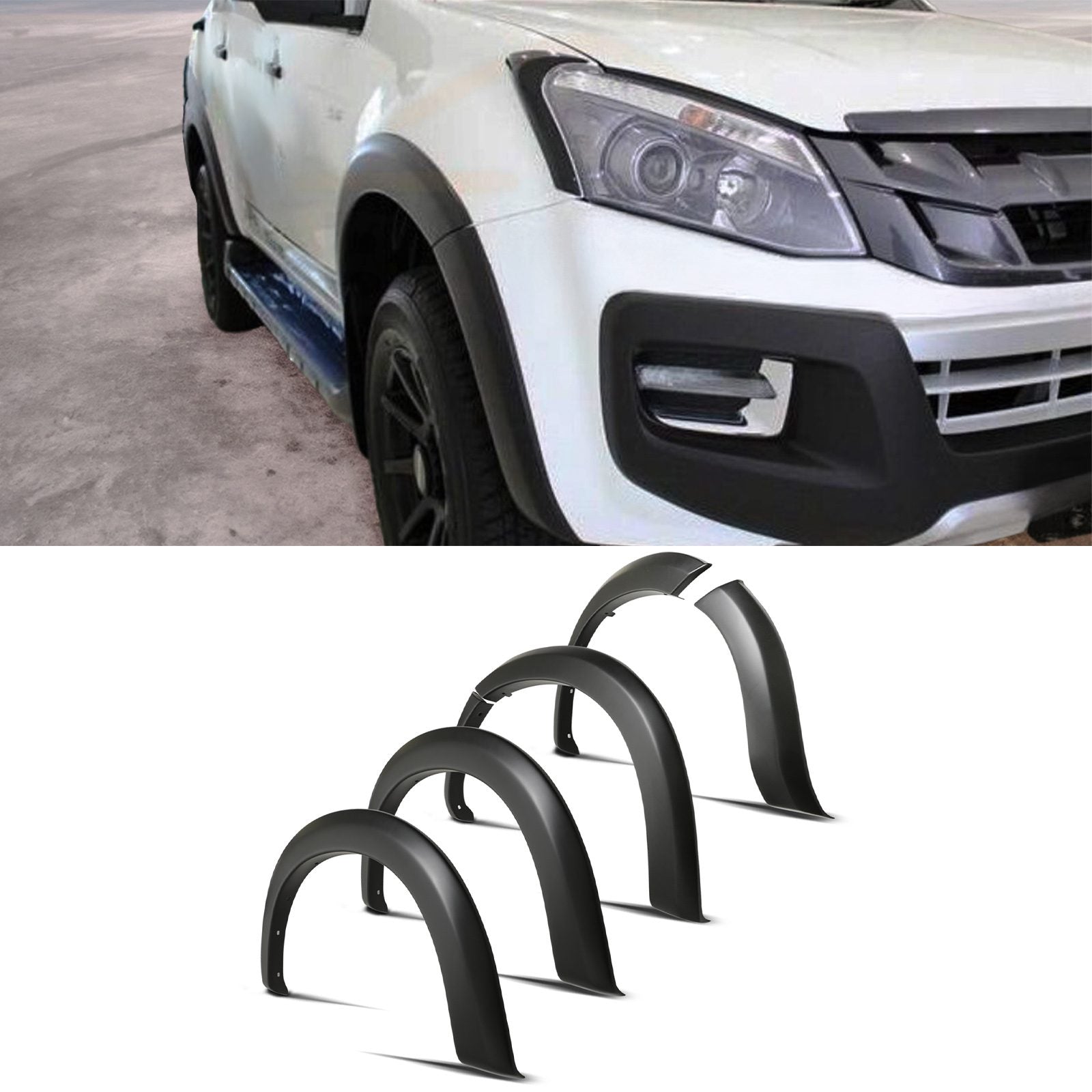 Isuzu D Max 12-15 45mm Matte Black OEM Style Wheel Arches