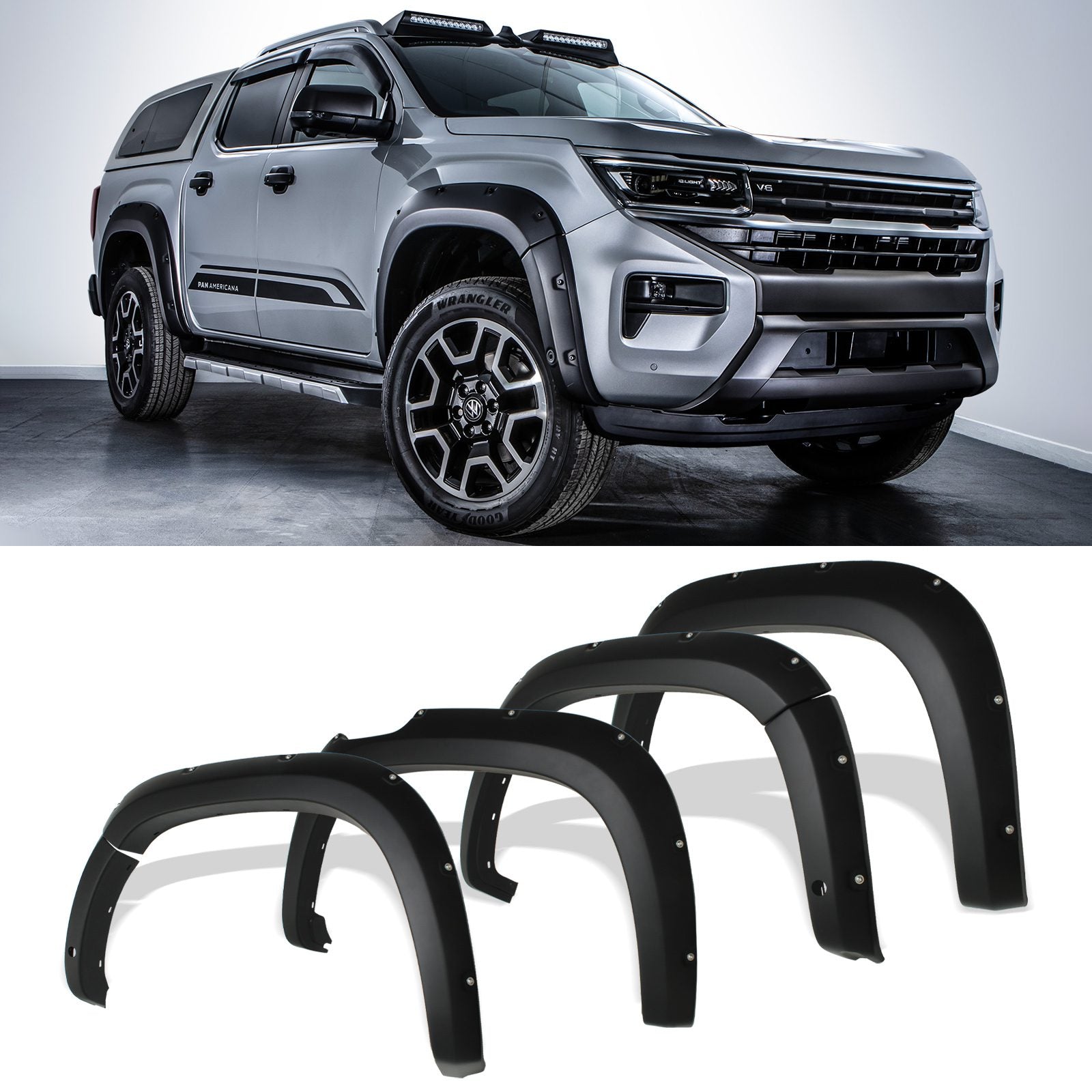 VW Amarok MK2 2023+ Bolt On Look Matte Black Wheel Arches