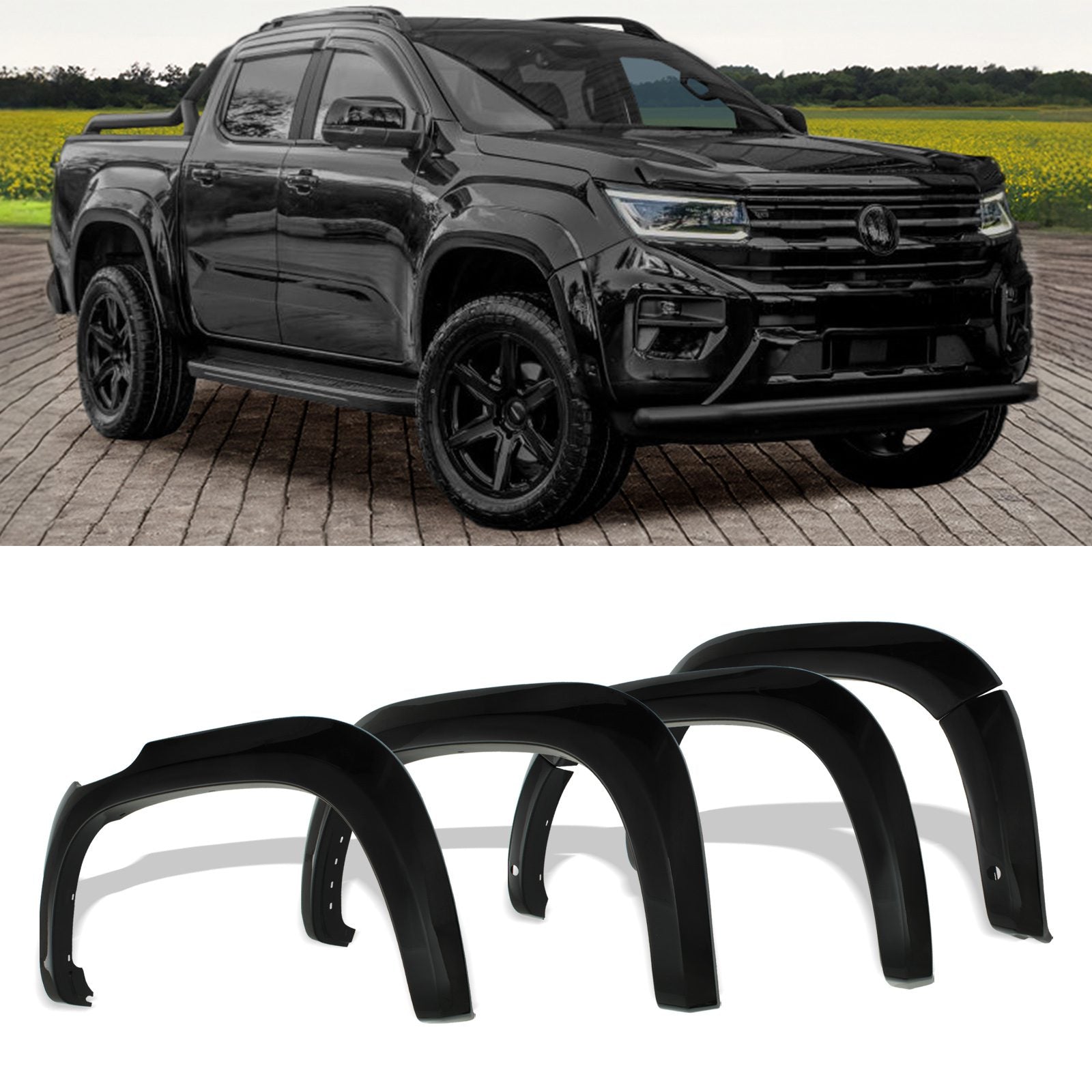 VW Amarok MK2 2023+ Gloss Black Wheel Arches