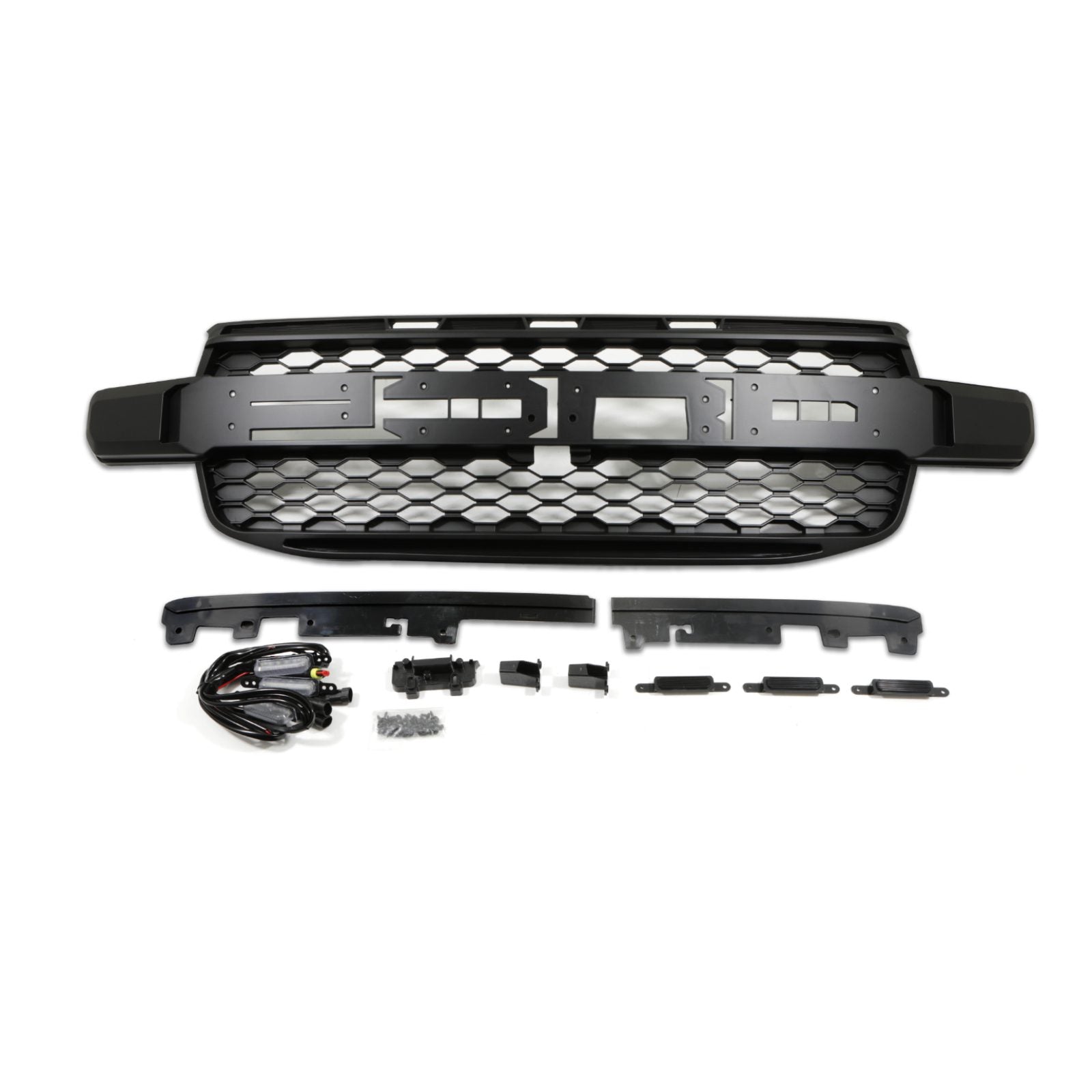 Ford Ranger T9 Wildtrak 2023+ Black Grille With White LED Lights