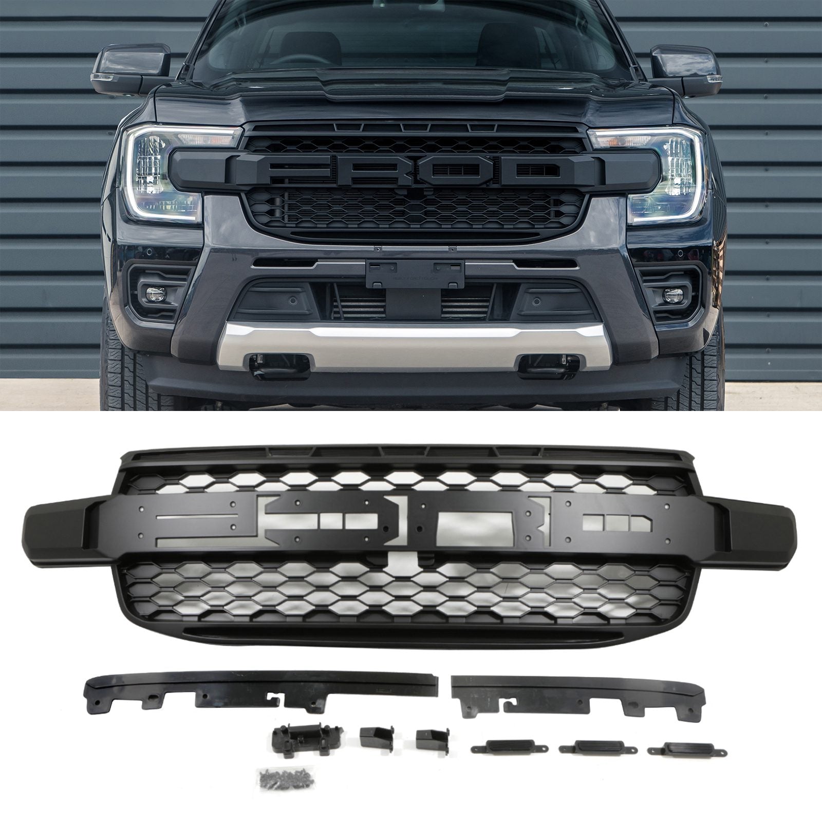 Ford Ranger T9 Wildtrak 2023+ Black Front Grille