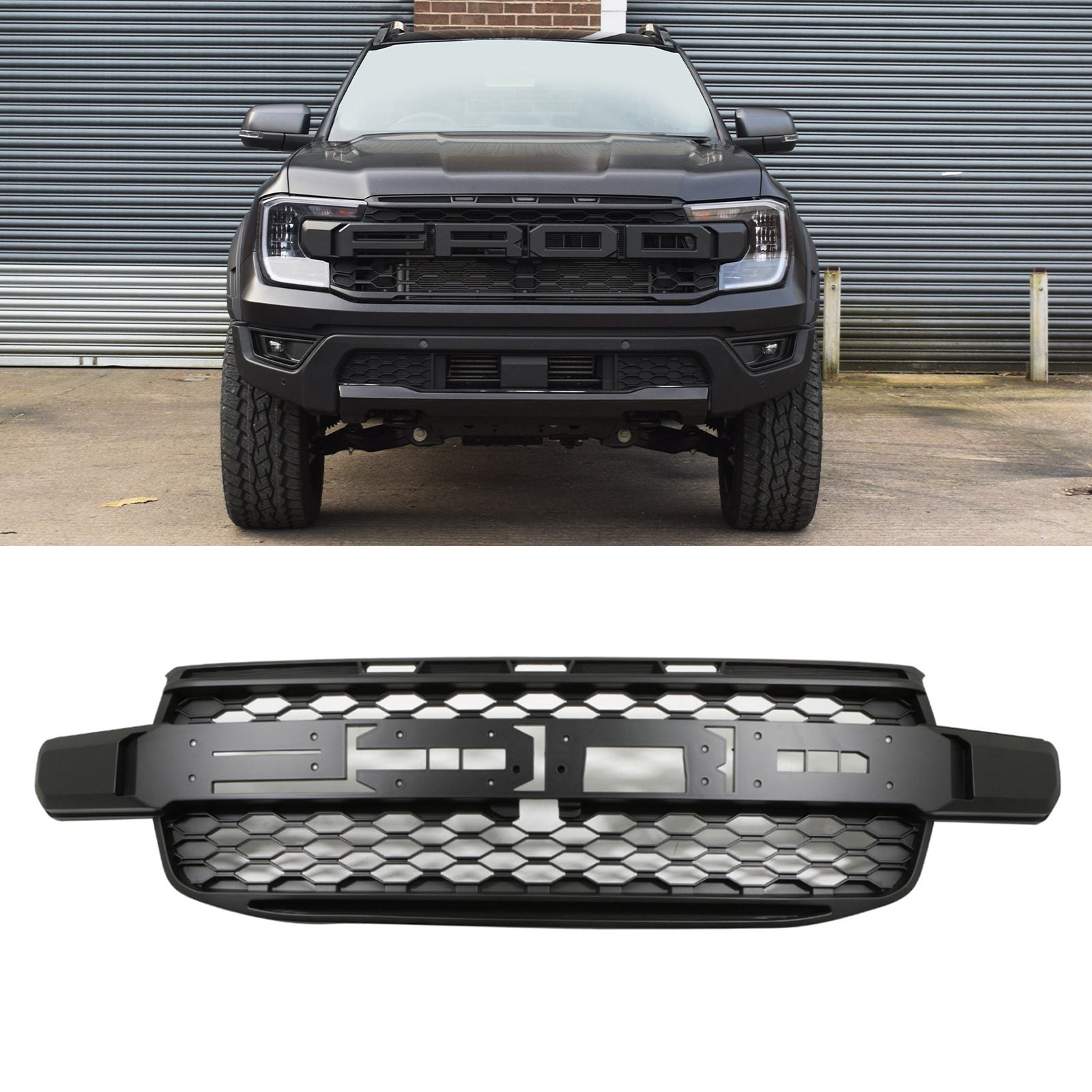 Ford Ranger T9 Wildtrak 2023+ Black Grille With Yellow LED Lights