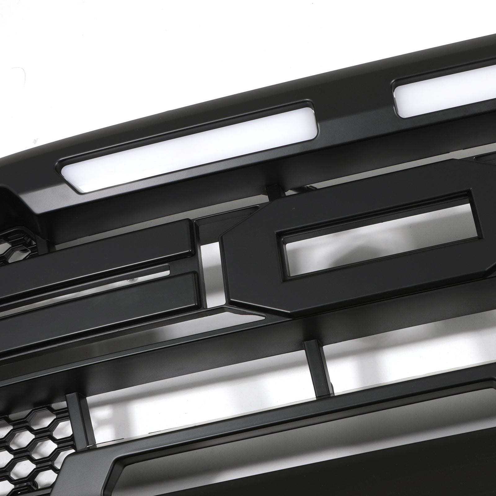 Ford Ranger T7 15-17 Matte Black LED Light Grille