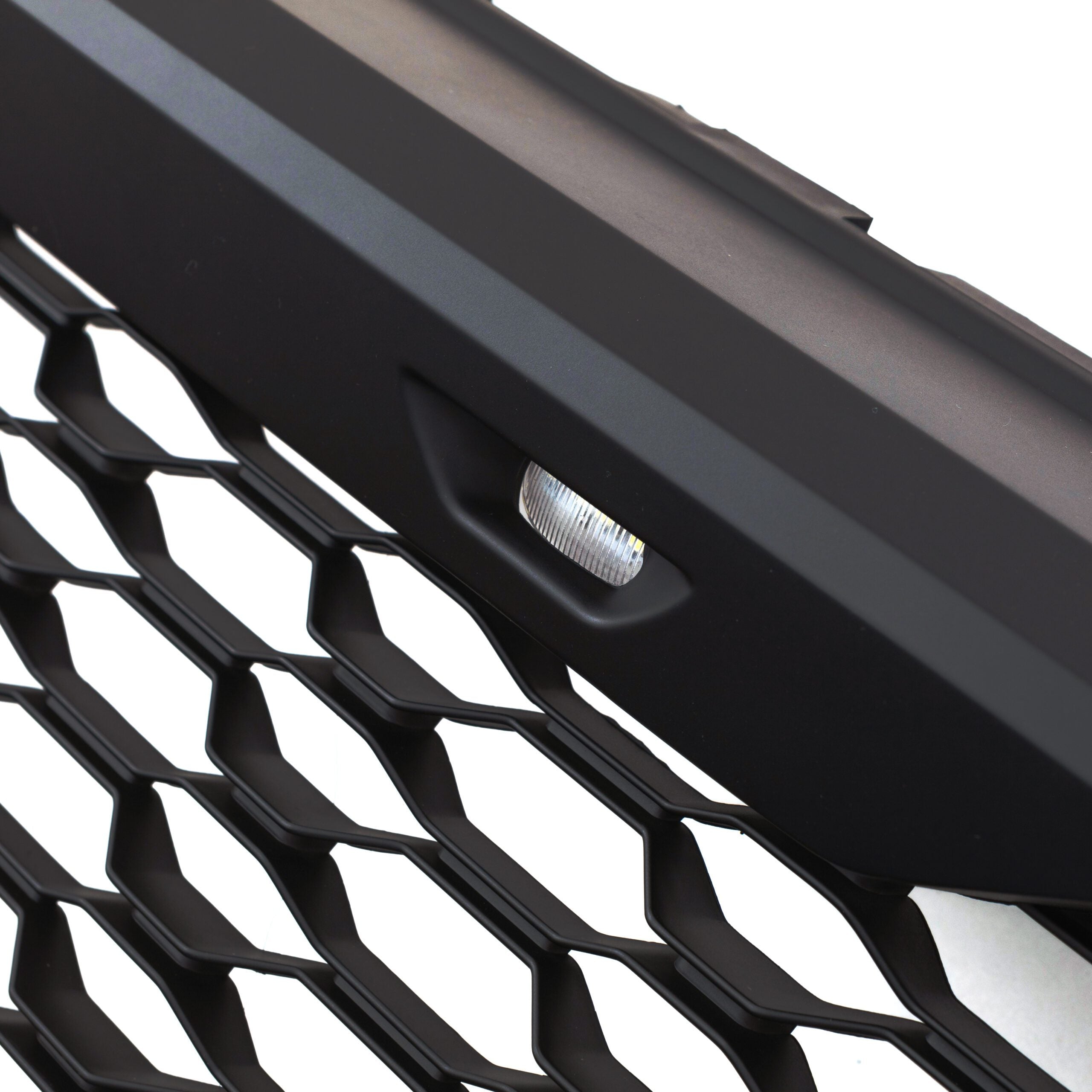 Ford Ranger T7 15-17 Matte Black Grille With White LED Lights