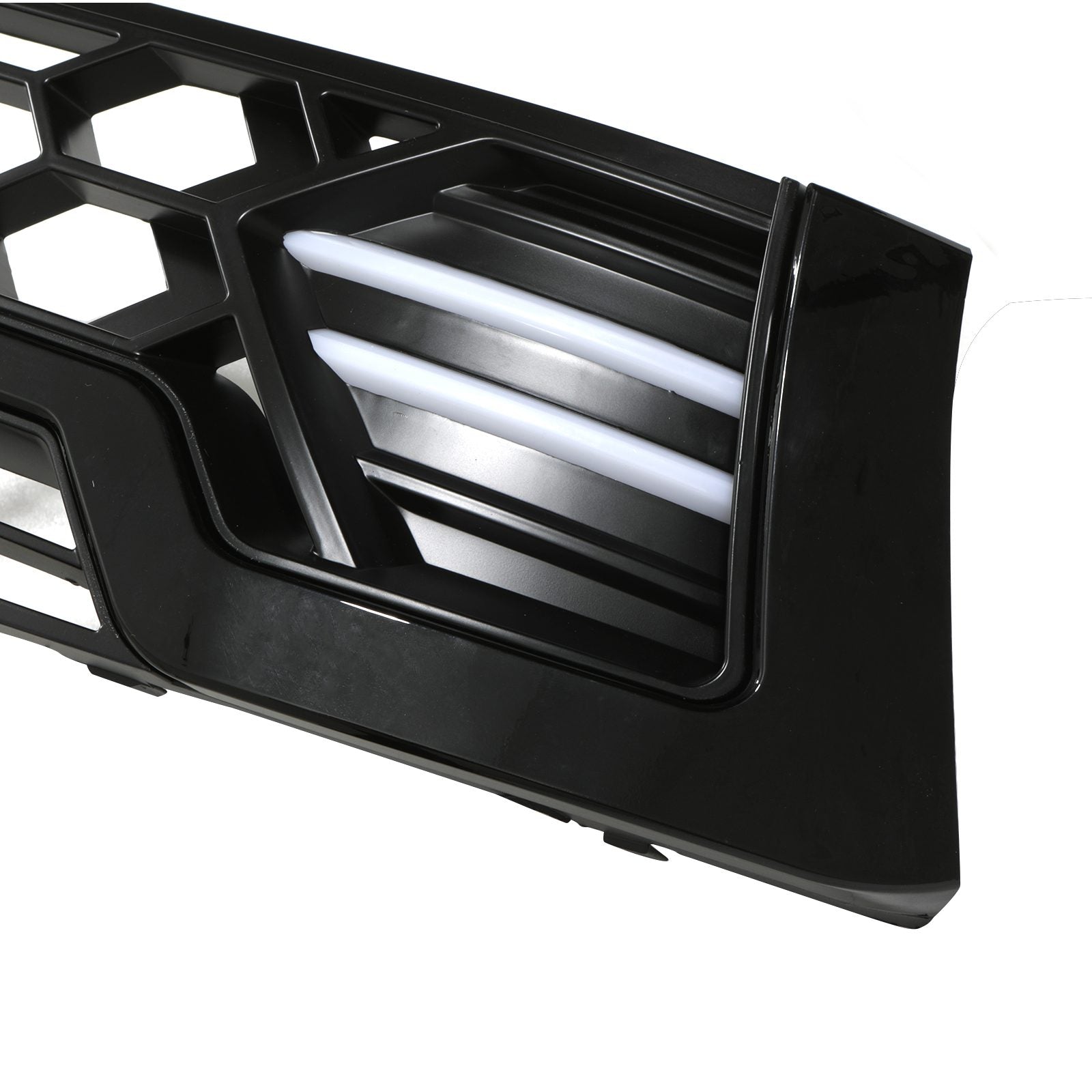 Toyota Hilux Revo 15-17 Black Grille With LED Lights