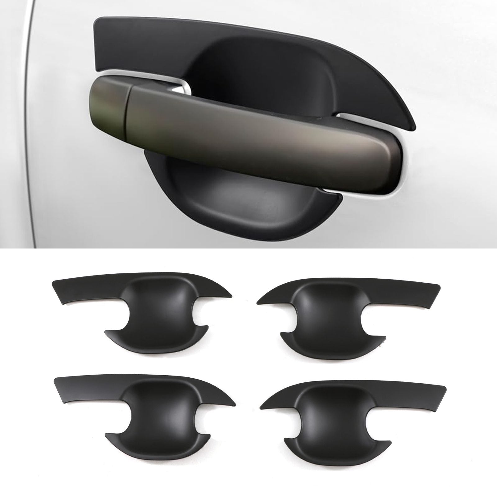 Ford Ranger T6 T7 T8 12-21 Black Door Handle Protector Inserts
