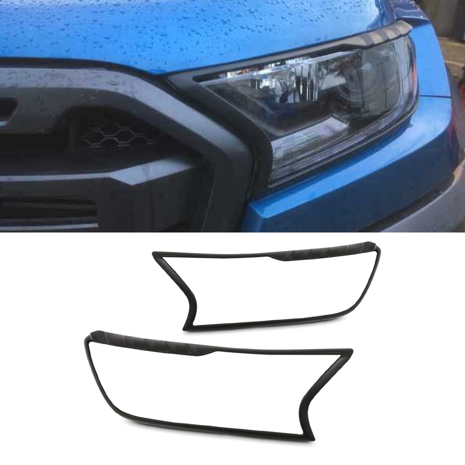 Ford Ranger T7 2015-2019 Headlight Cover Trim Black