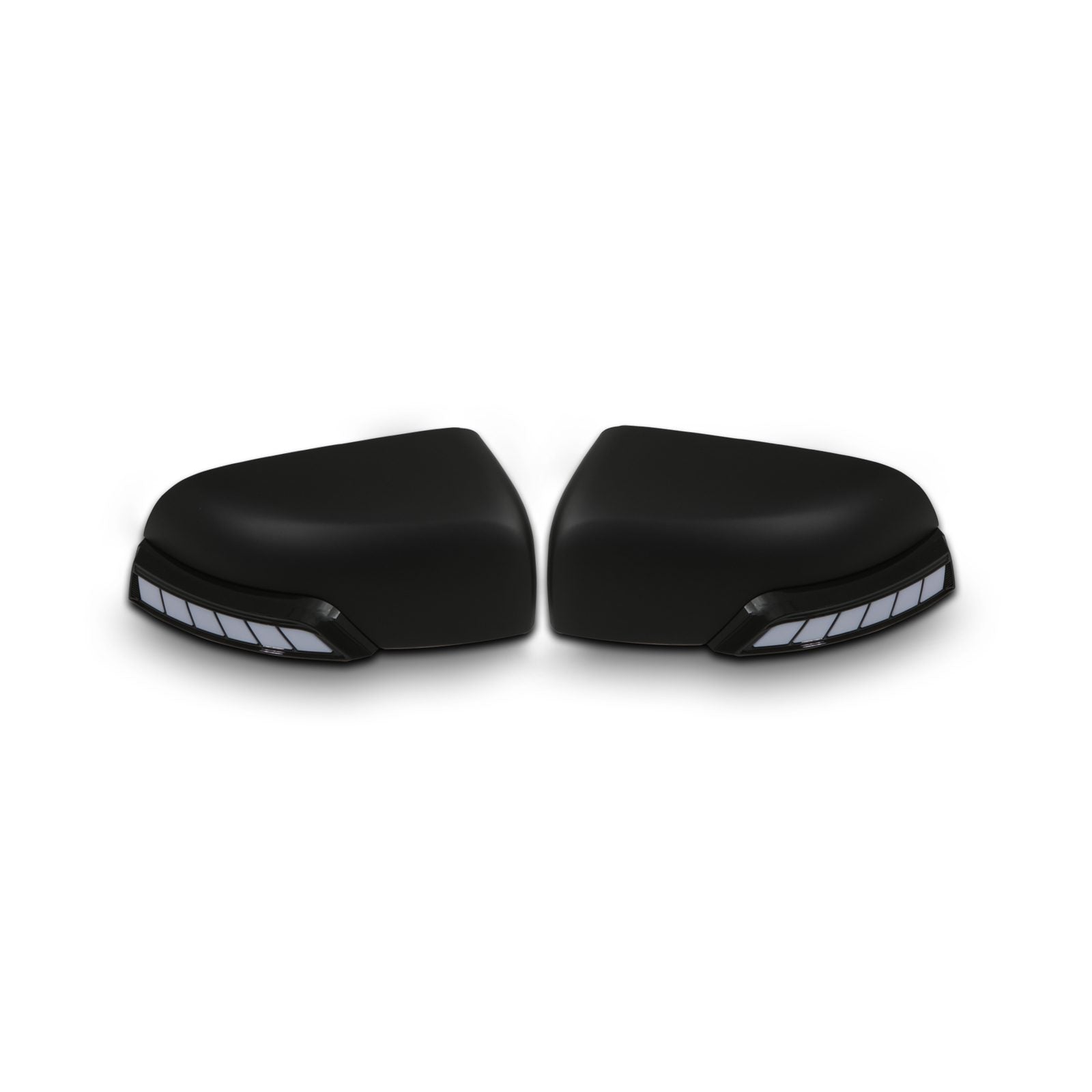 Ford Ranger T6 T7 T8 2011-2020 Black Door Mirror Covers With Sweeping LED Indicators