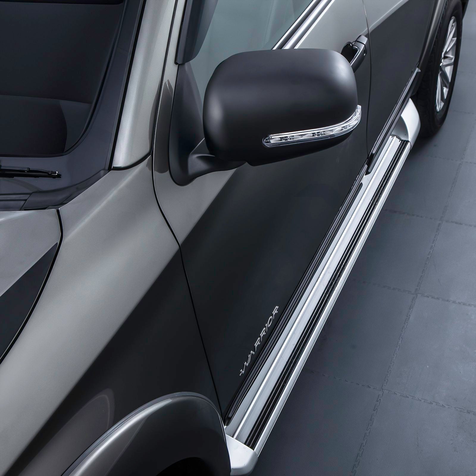 Mitsubishi L200 Triton 15-18 Black Door Mirror Covers With LED Light