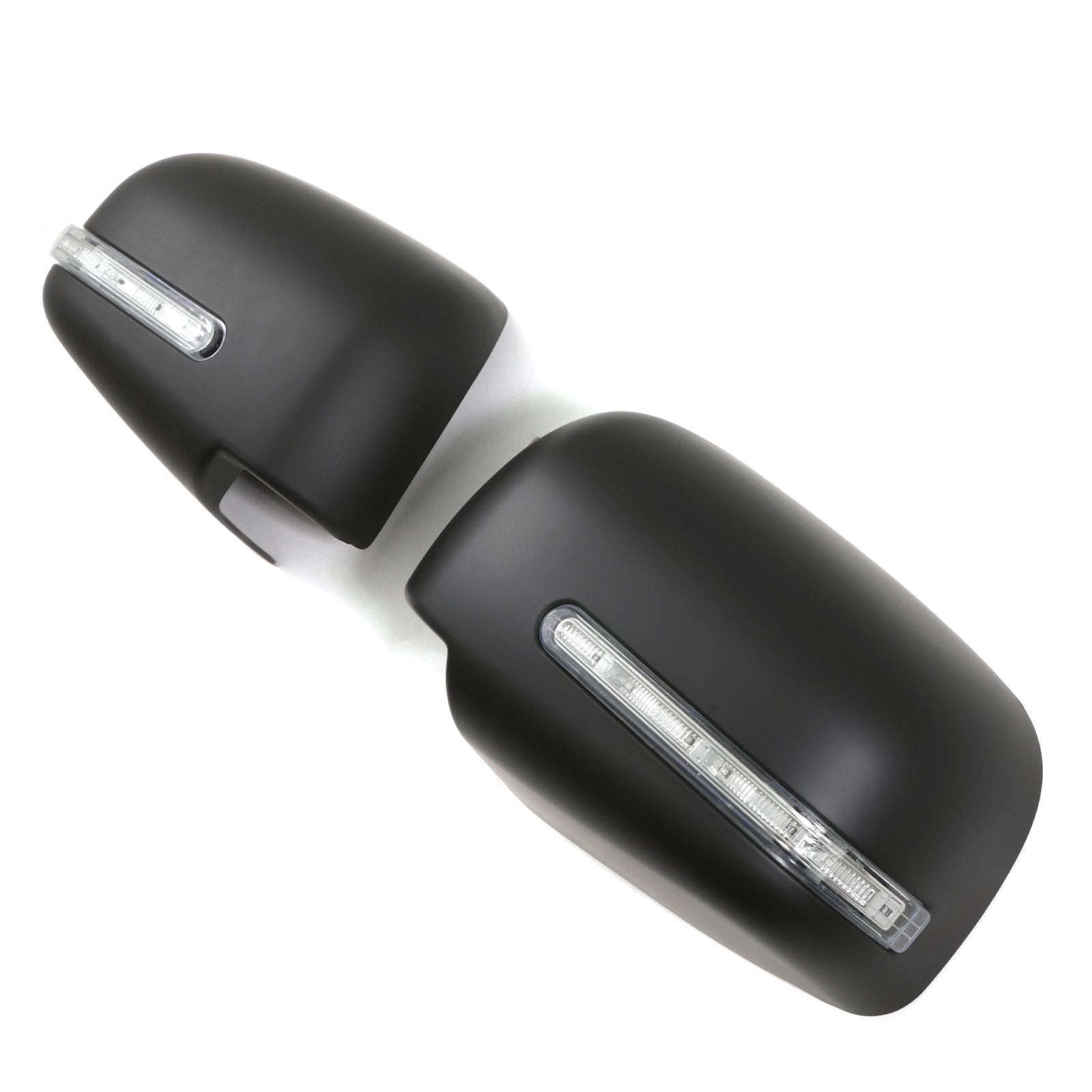 Mitsubishi L200 Triton 15-18 Black Door Mirror Covers With LED Light