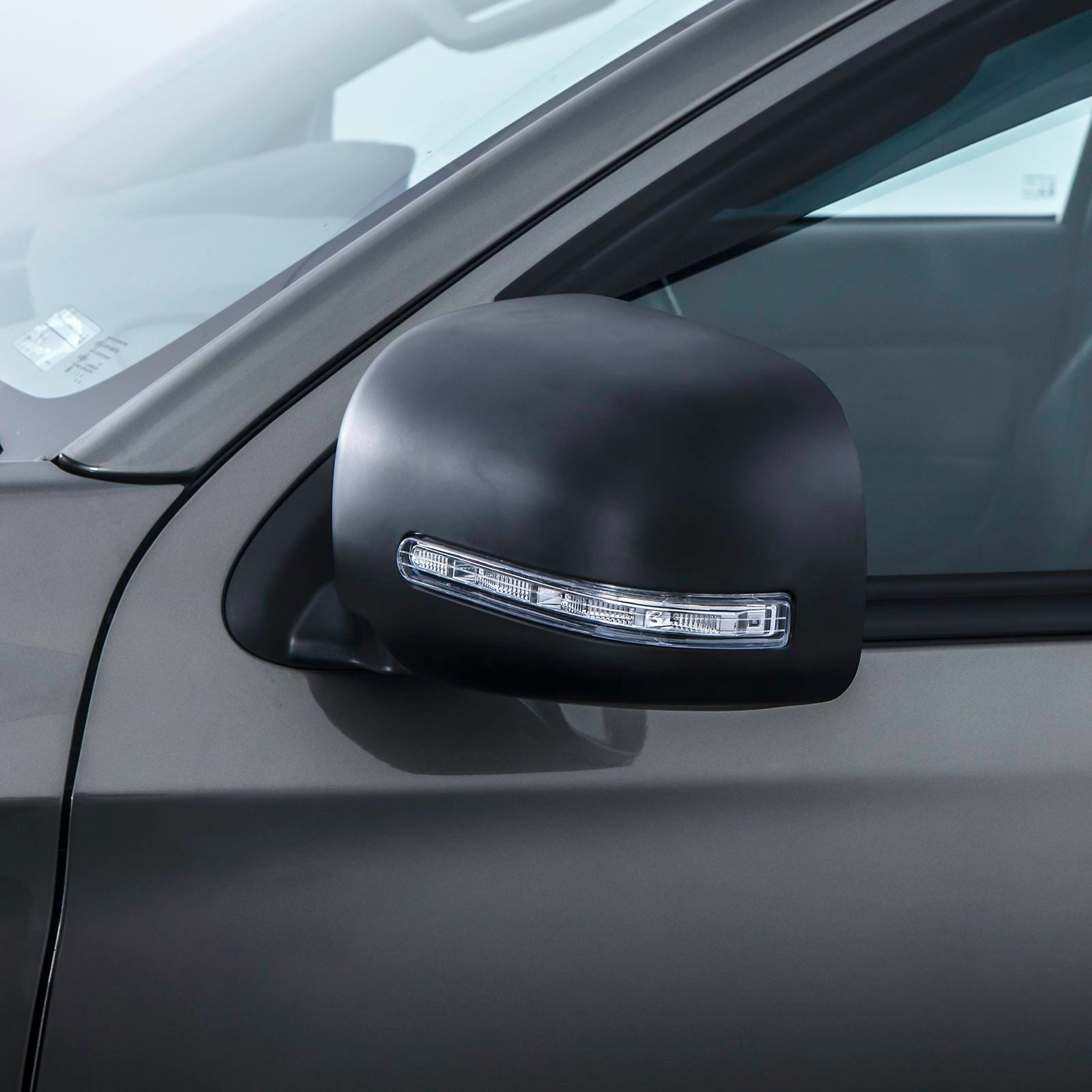 Mitsubishi L200 Triton 15-18 Black Door Mirror Covers With LED Light