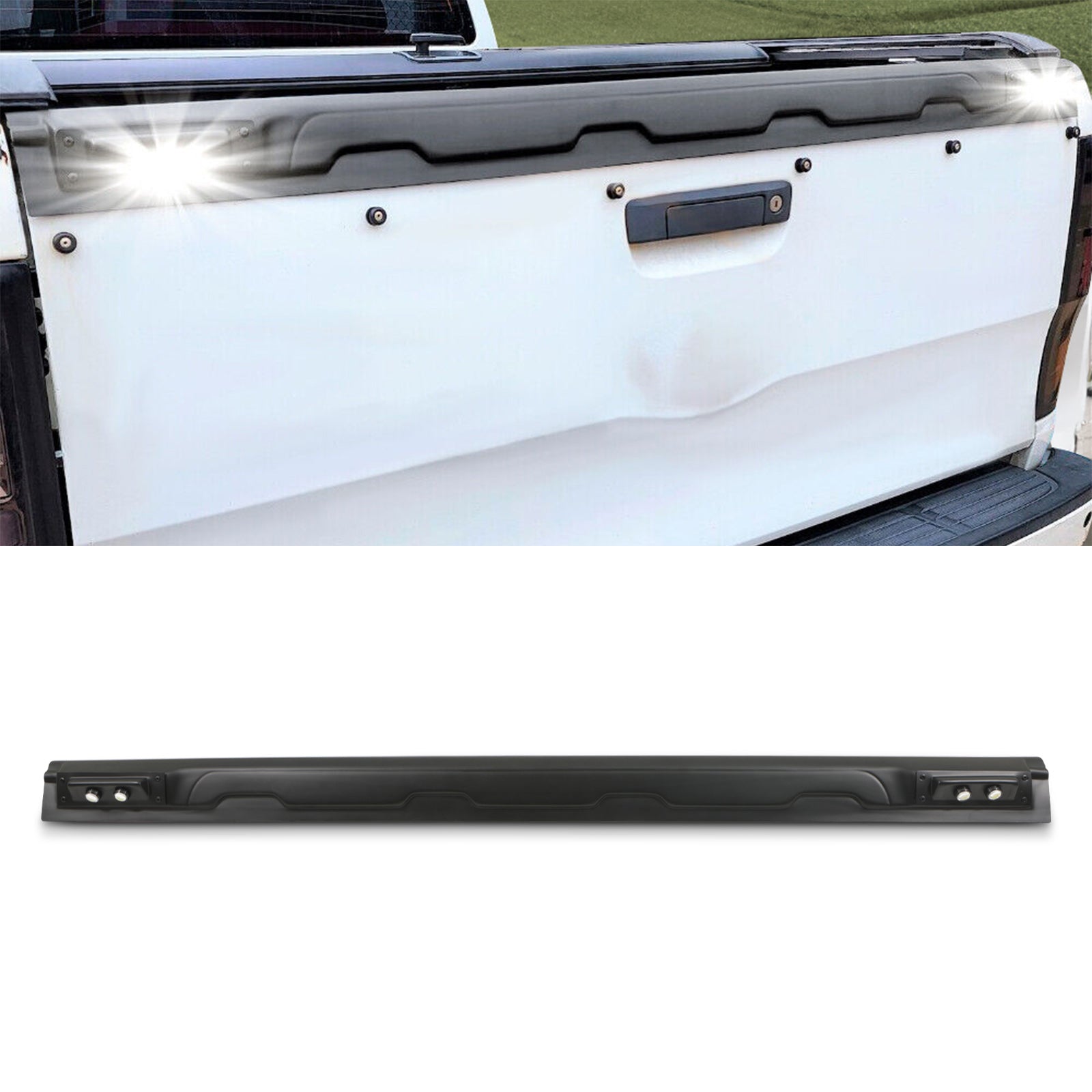 Ford Ranger T6 / T7 / T8 Tailgate Guard + LED Lights - 12-21