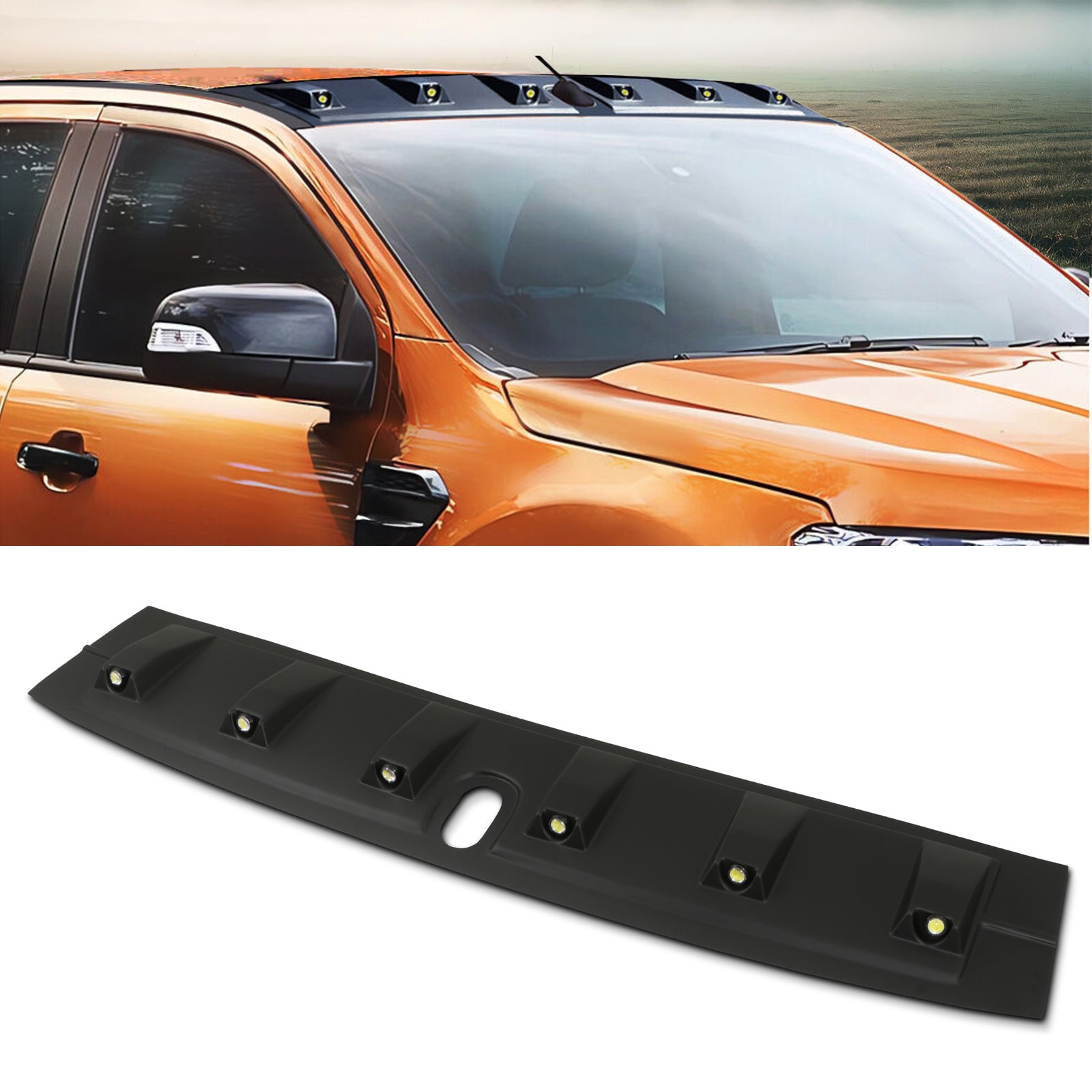 Ford Ranger T6 T7 12-17 LED Roof Light With Aerial Cut Out
