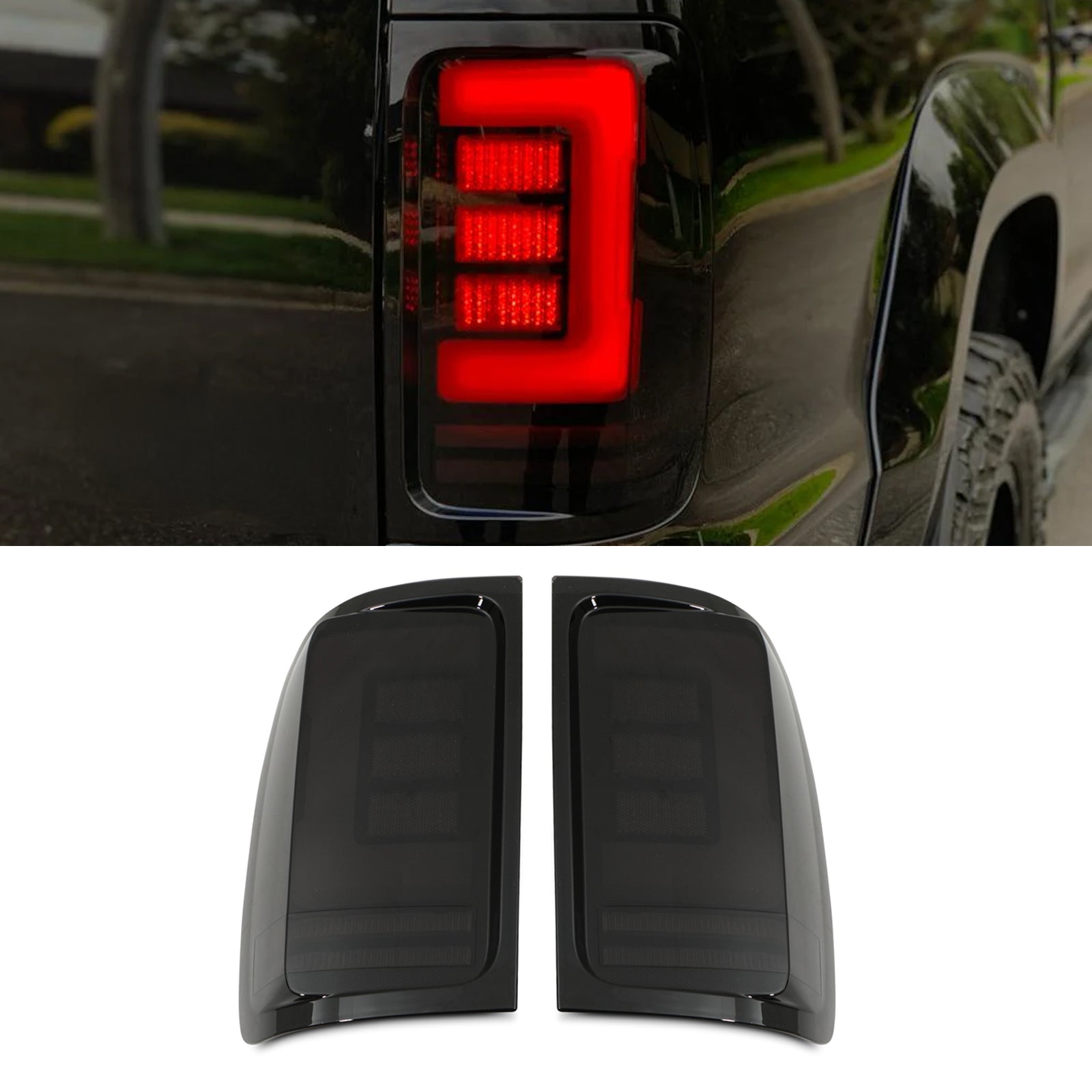VW Amarok 2010-2020 Rear Smoked LED Tail Lights