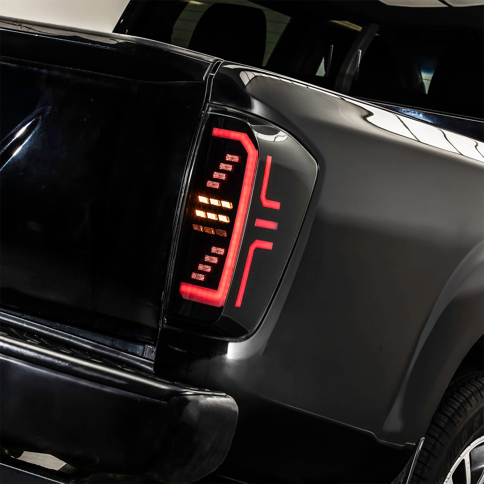 Nissan Navara NP300 2014-20 Rear LED Black Tinted Tail Lights