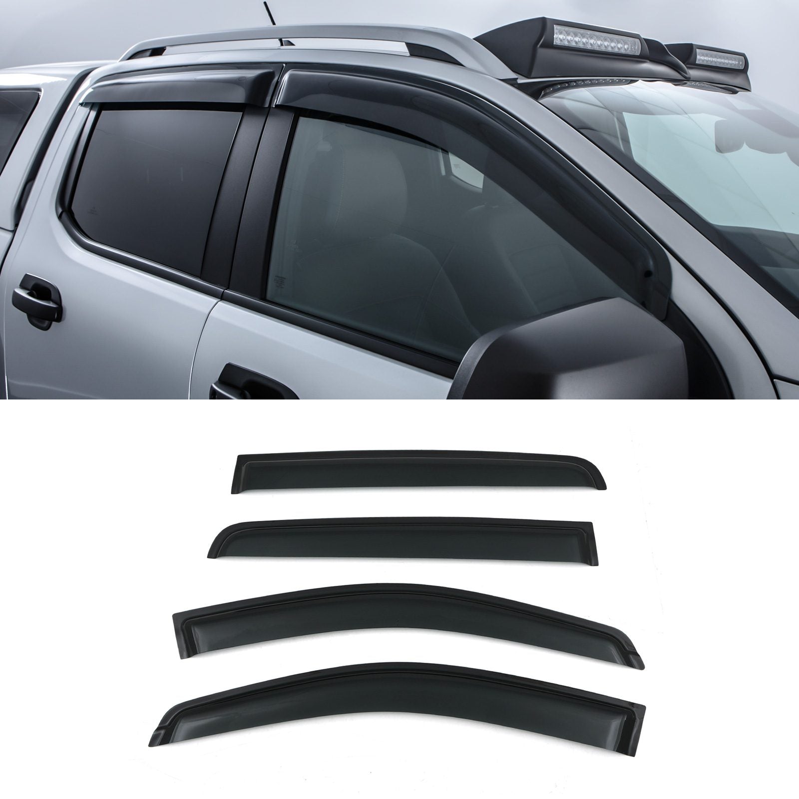 New VW Amarok MK2 NF 2023+ Black Wind Deflectors