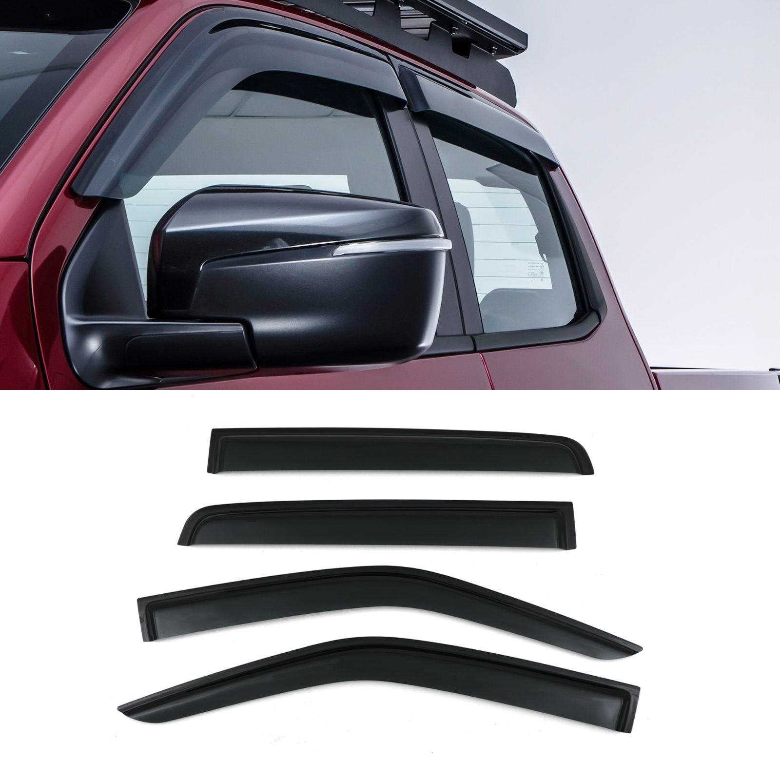 Isuzu D Max 2021+ Black Wind Deflectors
