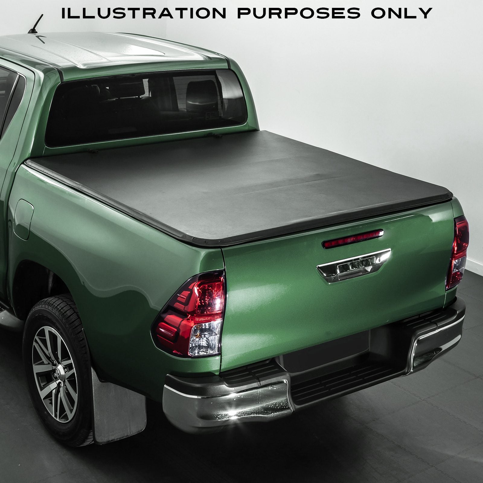 Toyota Hilux Vigo MK7 05-15 Black Tri-Fold Soft Tonneau Cover