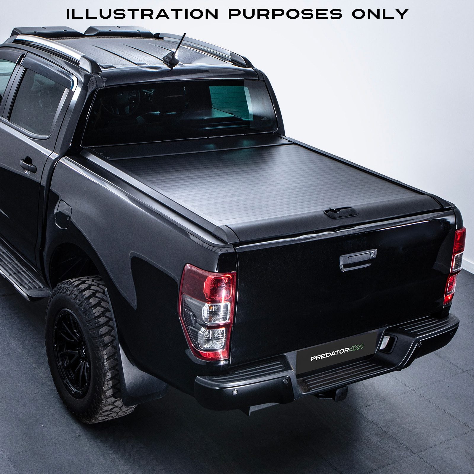 Ford Ranger Wildtrak T6 T7 T8 2011-2022 Black Aluminium Tonneau Roller Cover