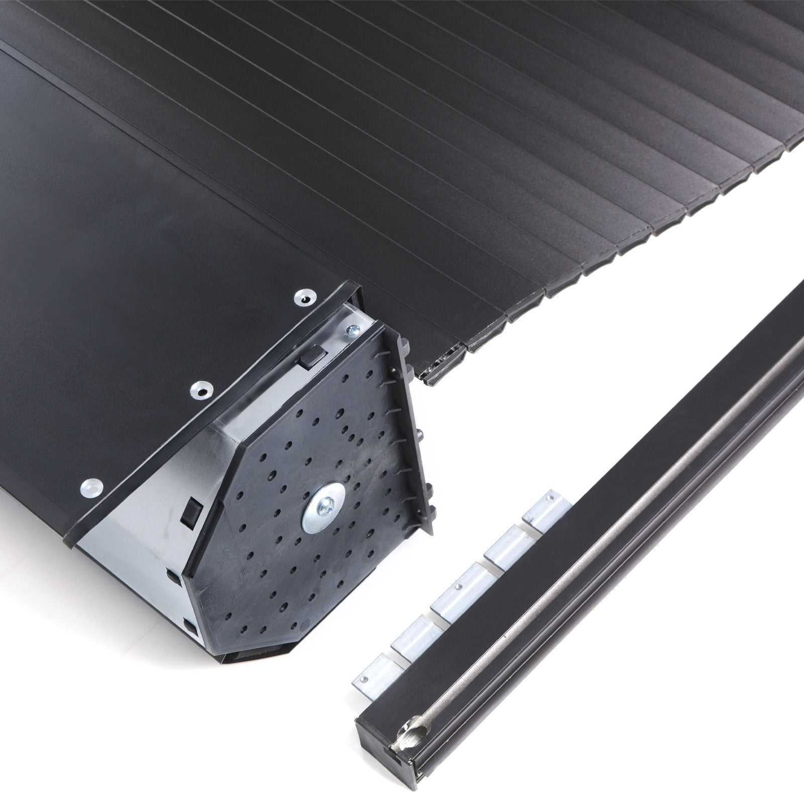 Toyota Hilux Revo MK8 & MK9 2015+ Black Aluminium Roller Tonneau Cover