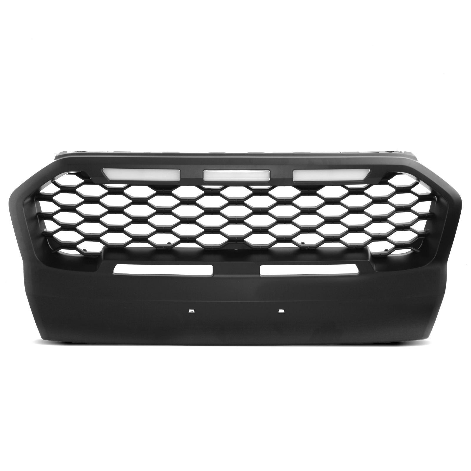Ford Ranger T7 15-18 Black Honeycomb Grille With LED Lights