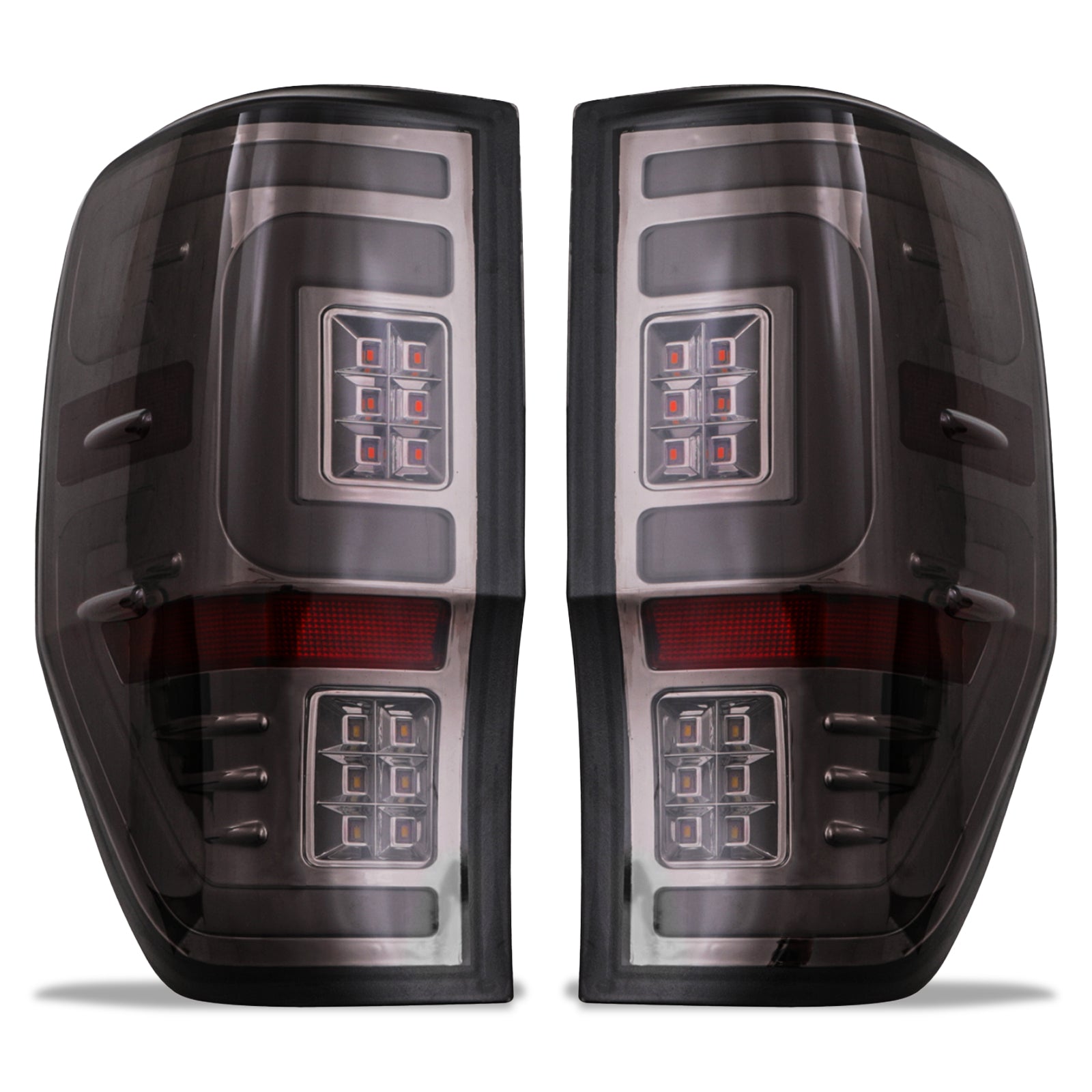 Ford Ranger T6 T7 T8 12-21 Rear LED Tinted Tail Lights